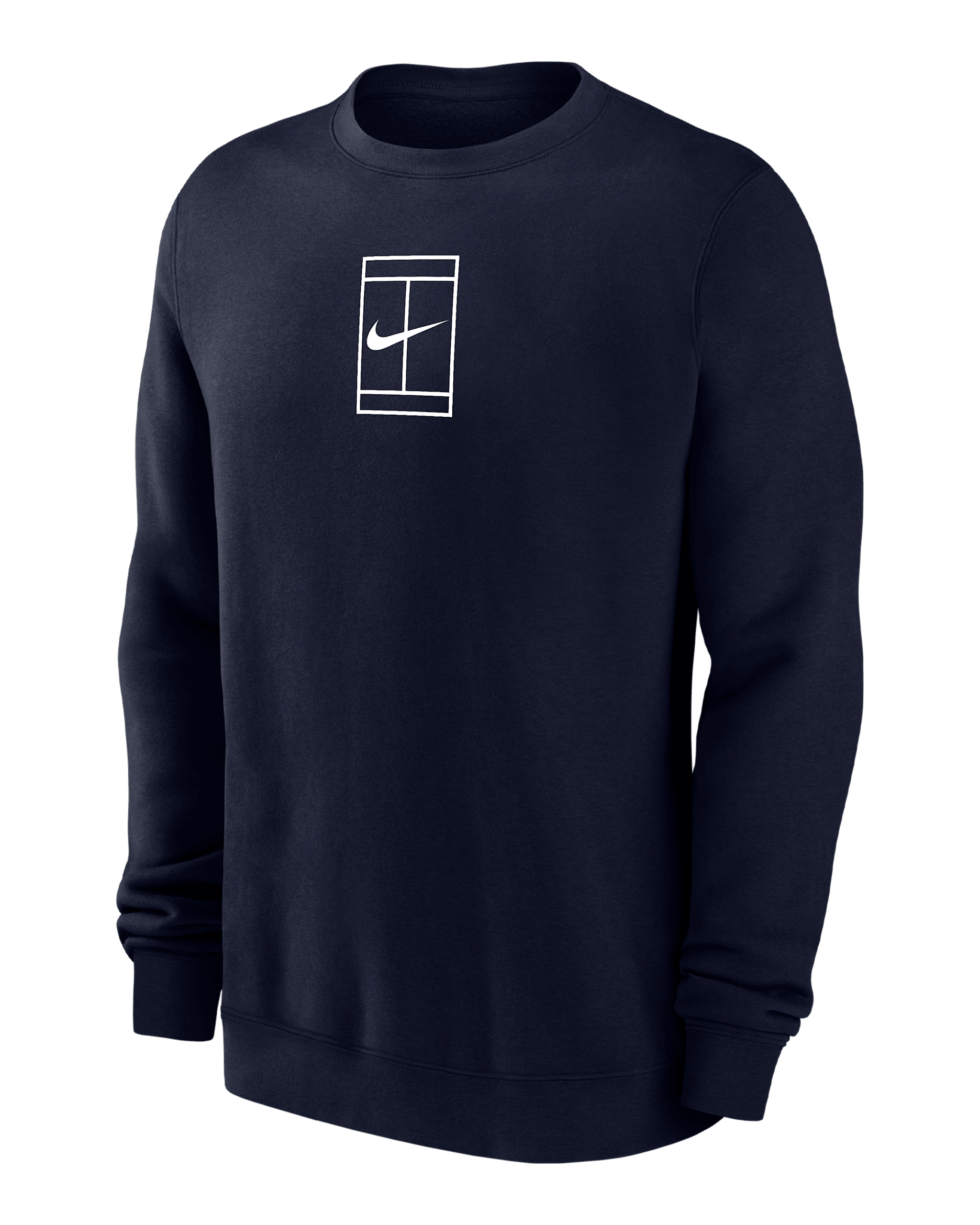 Nike Club Men's Tennis Fleece Crew - Navy