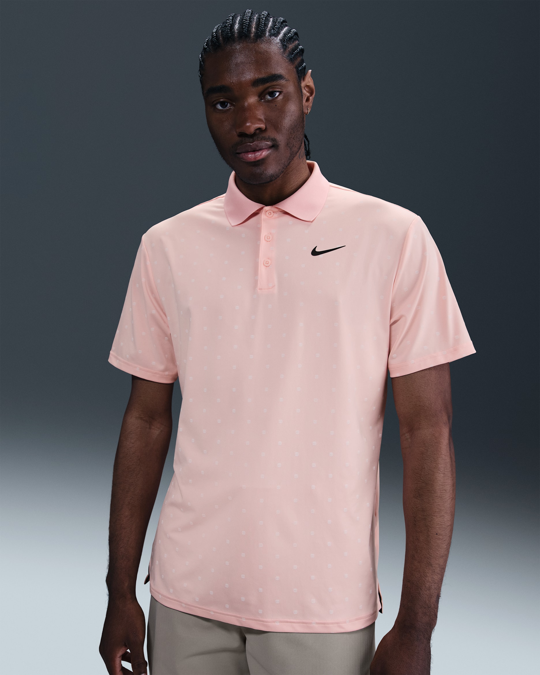 Nike Tour Men's Dri-FIT Golf Polo - Pink Bloom/Black