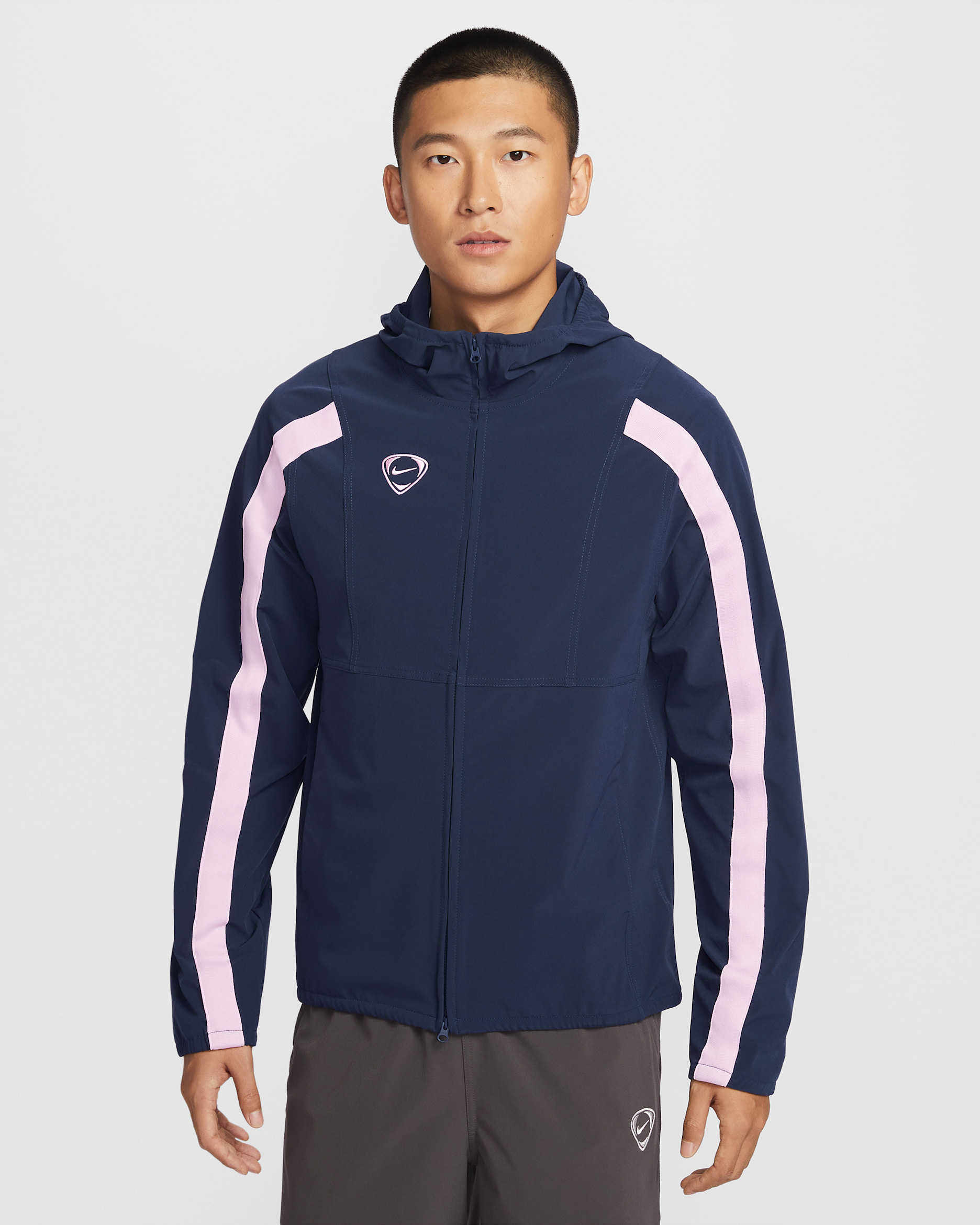ナイキ エナジー メンズ レペル サッカー ウーブンジャケット - ミッドナイトネイビー/ミッドナイトネイビー/ピンクフォーム/ピンクフォーム