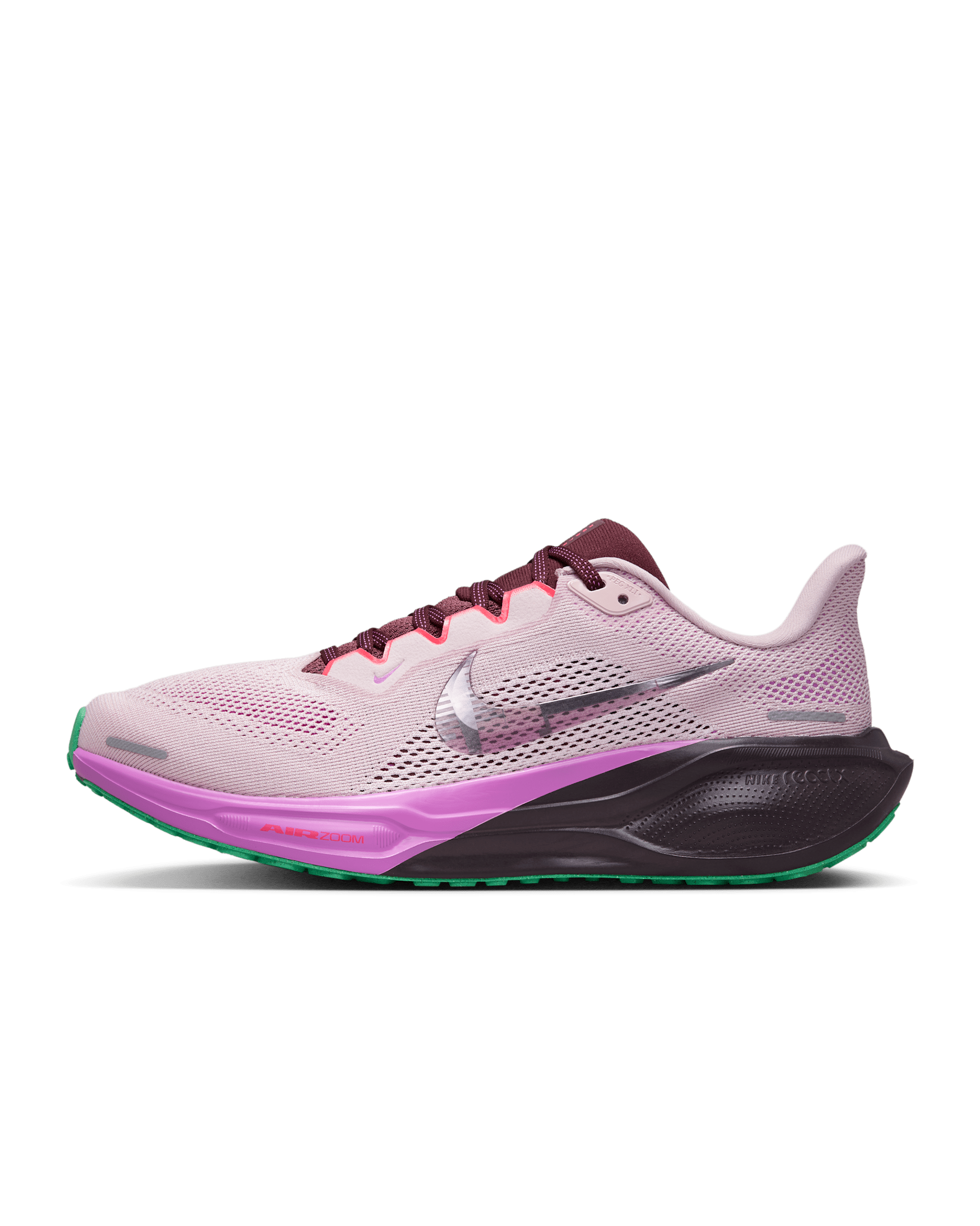 Tenis de correr en pavimento para mujer Nike Pegasus 41 "Faith Kipyegon" - Tiza ciruela/Burdeos enérgico/Carmesí flash/Sueño fucsia