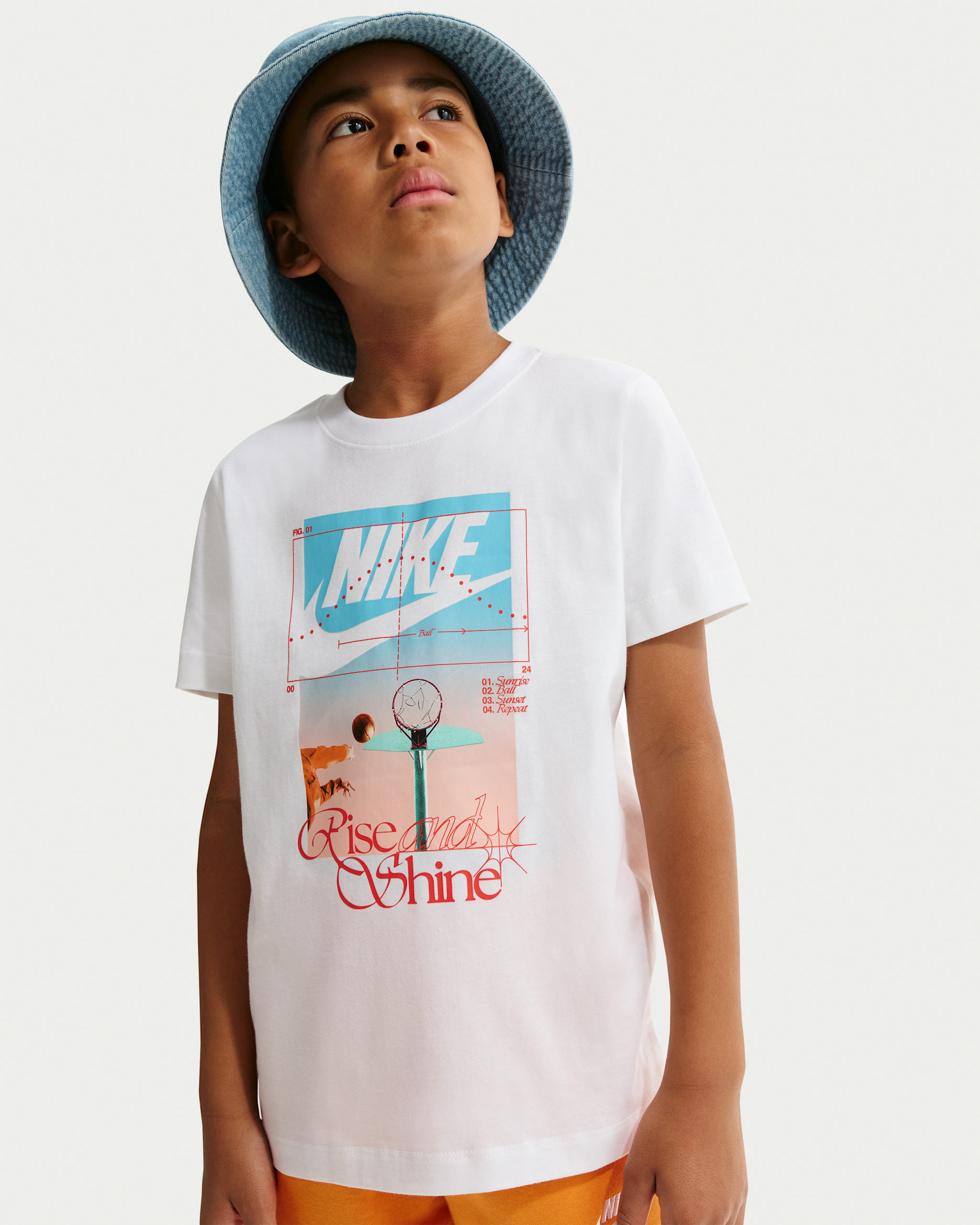 Nike Sportswear Big Kids' T-Shirt - White