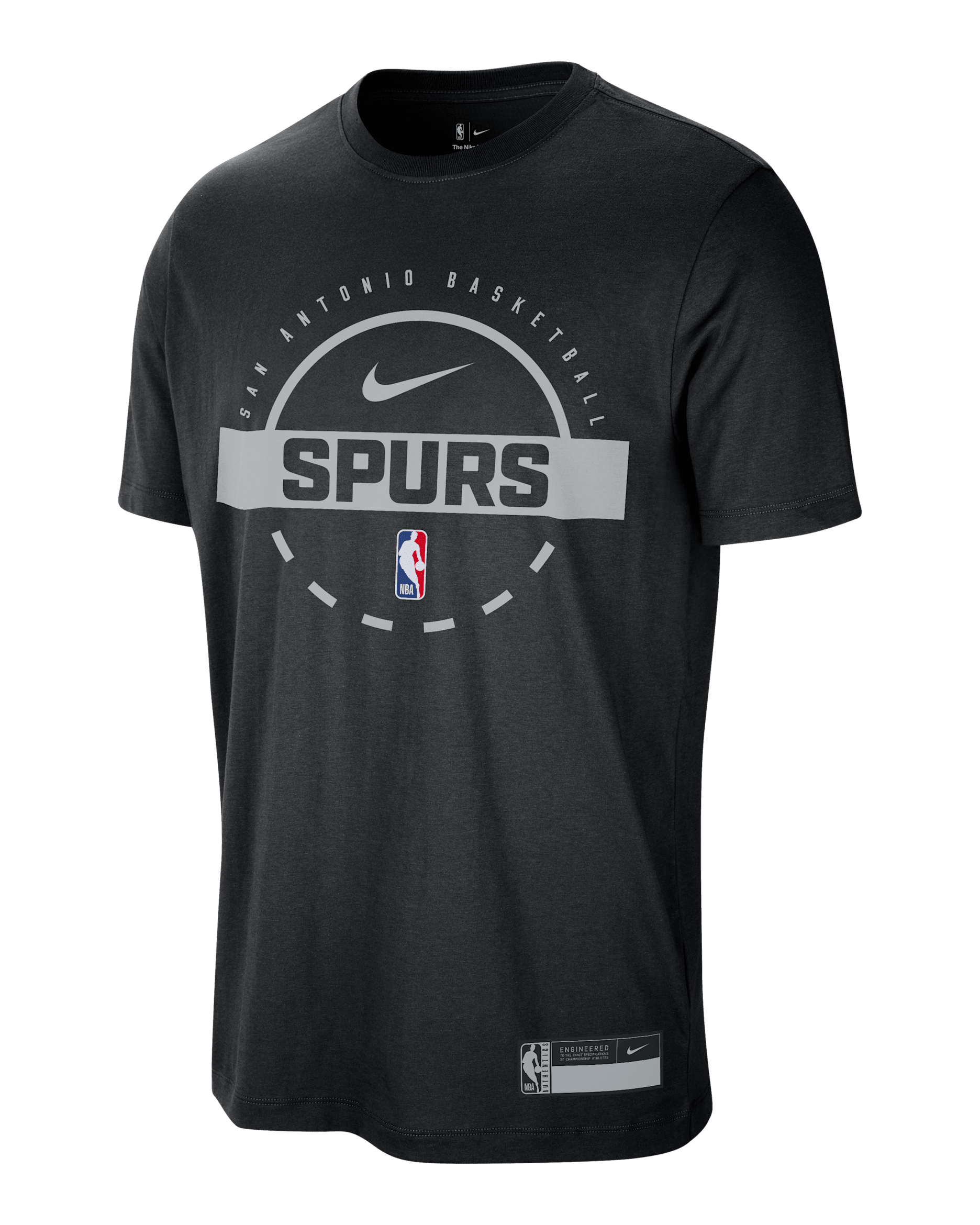 San Antonio Spurs Authentics Men's Nike Dri-FIT NBA Training T-Shirt - Black