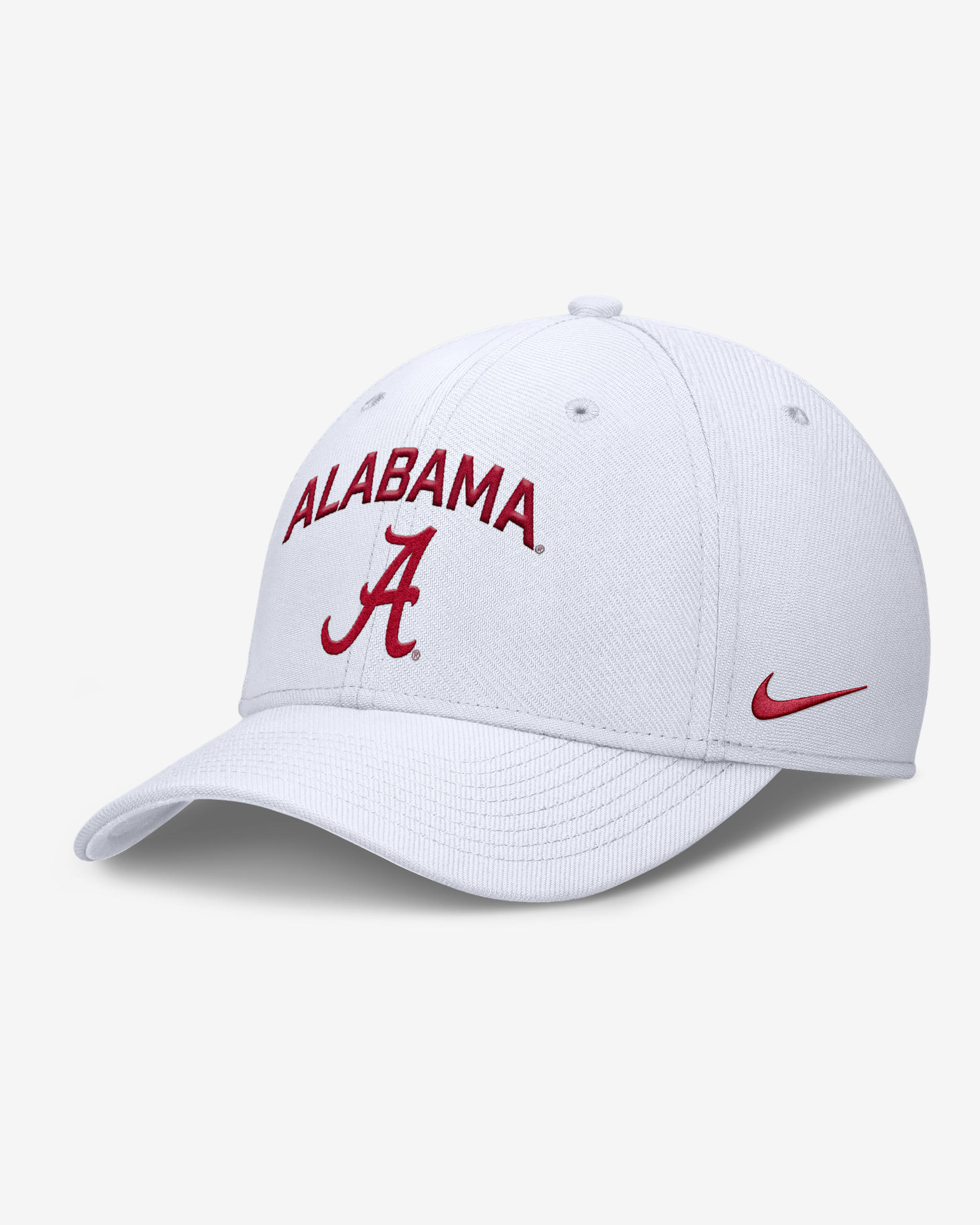 Alabama On-Field Rise Swoosh Men's Nike Dri-FIT College Hat - White