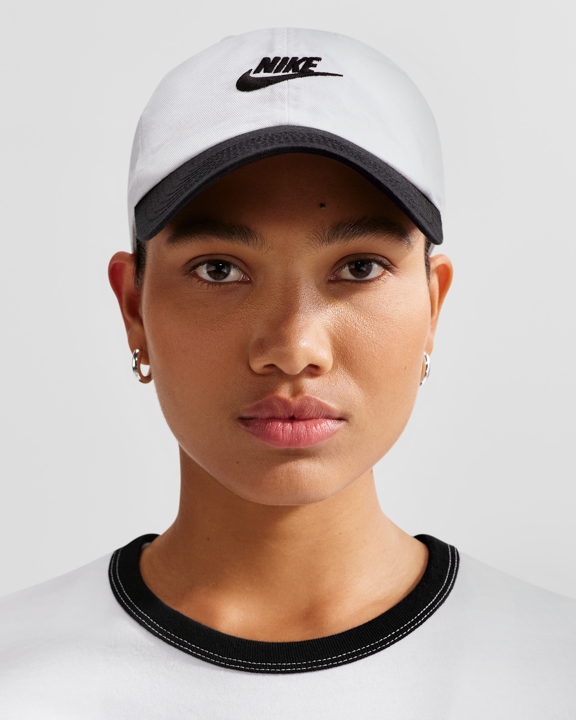 Gorra desestructurada Futura Wash Nike Club - Blanco/Negro/Negro