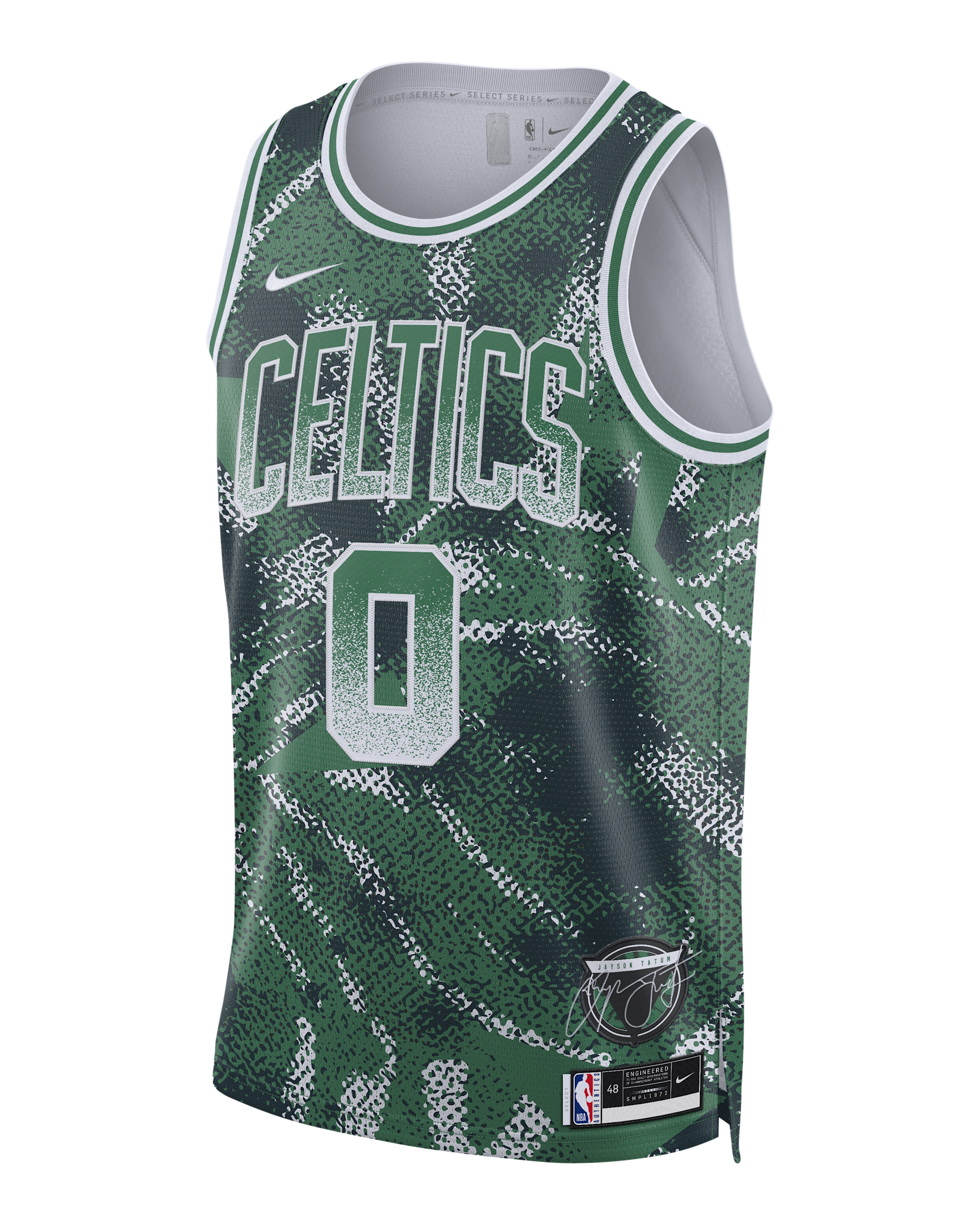 เสื้อแข่งผู้ชาย Nike Dri-FIT NBA Swingman Jayson Tatum Boston Celtics 2025/26 Select Series - Clover/ขาว