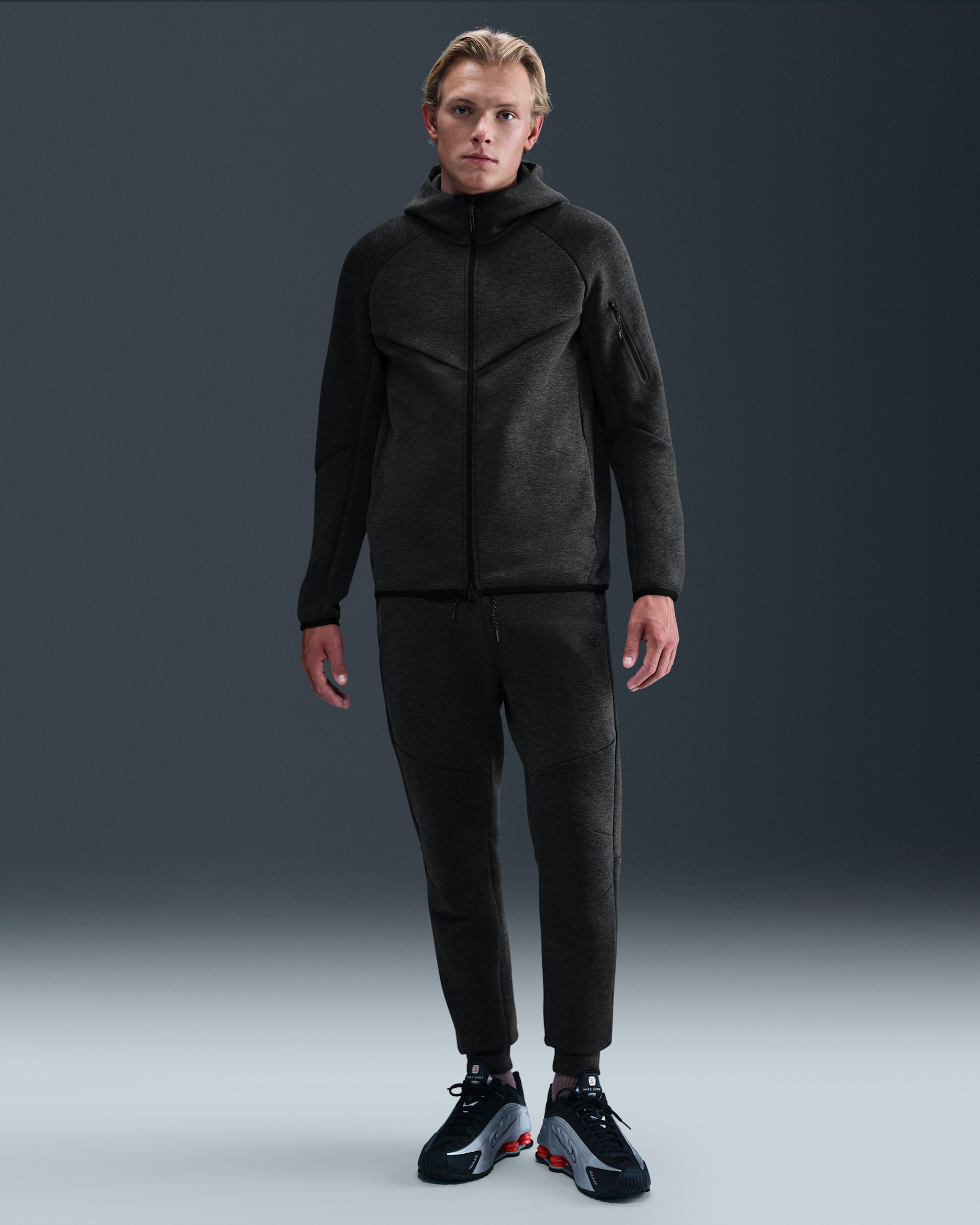 Nike Tech Men's Fleece Joggers - Black Heather/Black