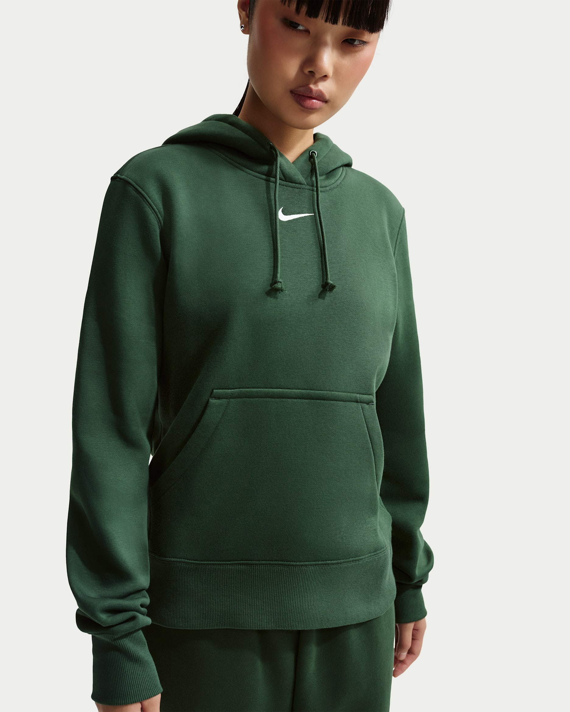 Nike Sportswear Phoenix Fleece hettegenser til dame - Fir/Sail