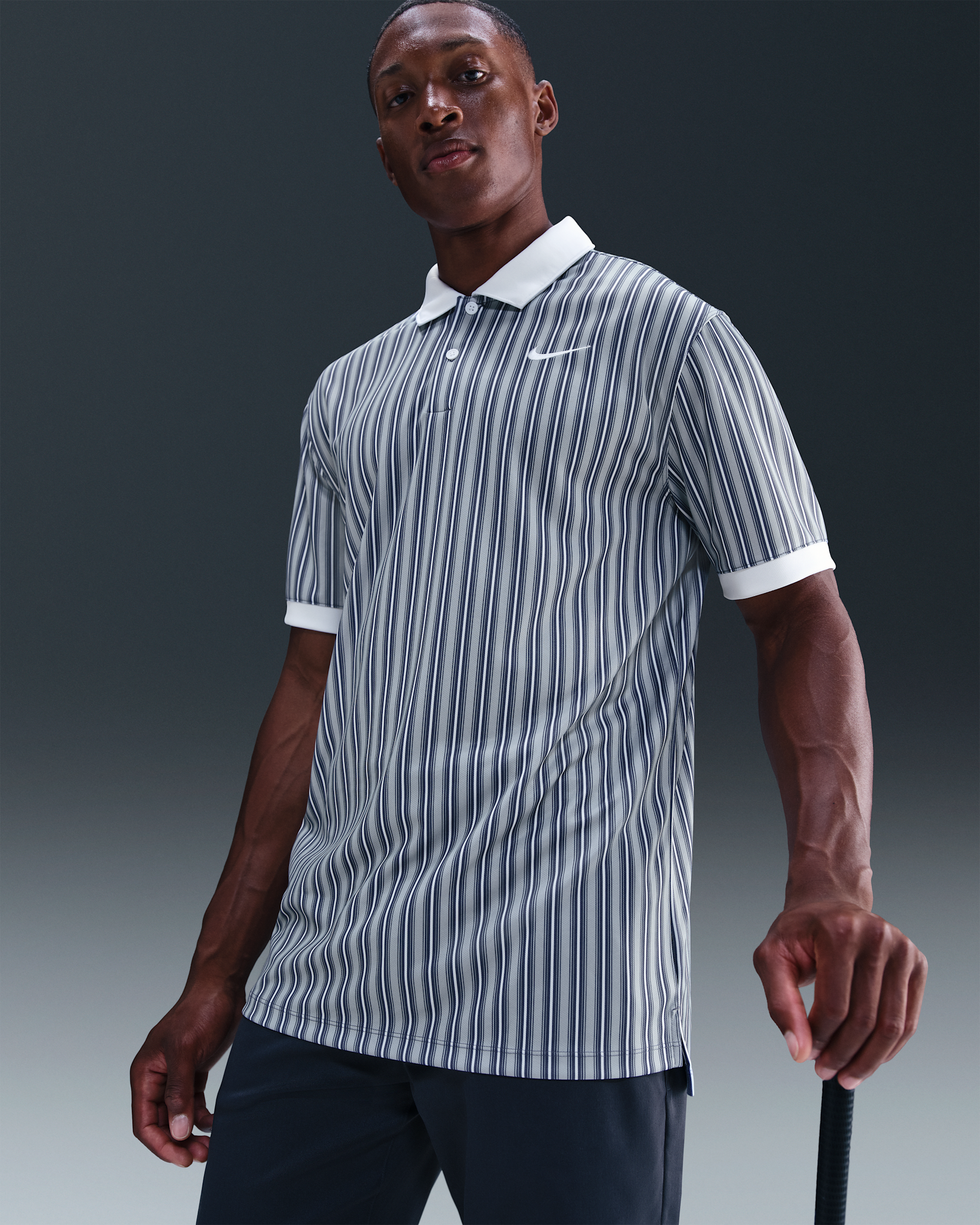 Nike Victory+ Men's Dri-FIT Golf Polo - Wolf Grey/White/White