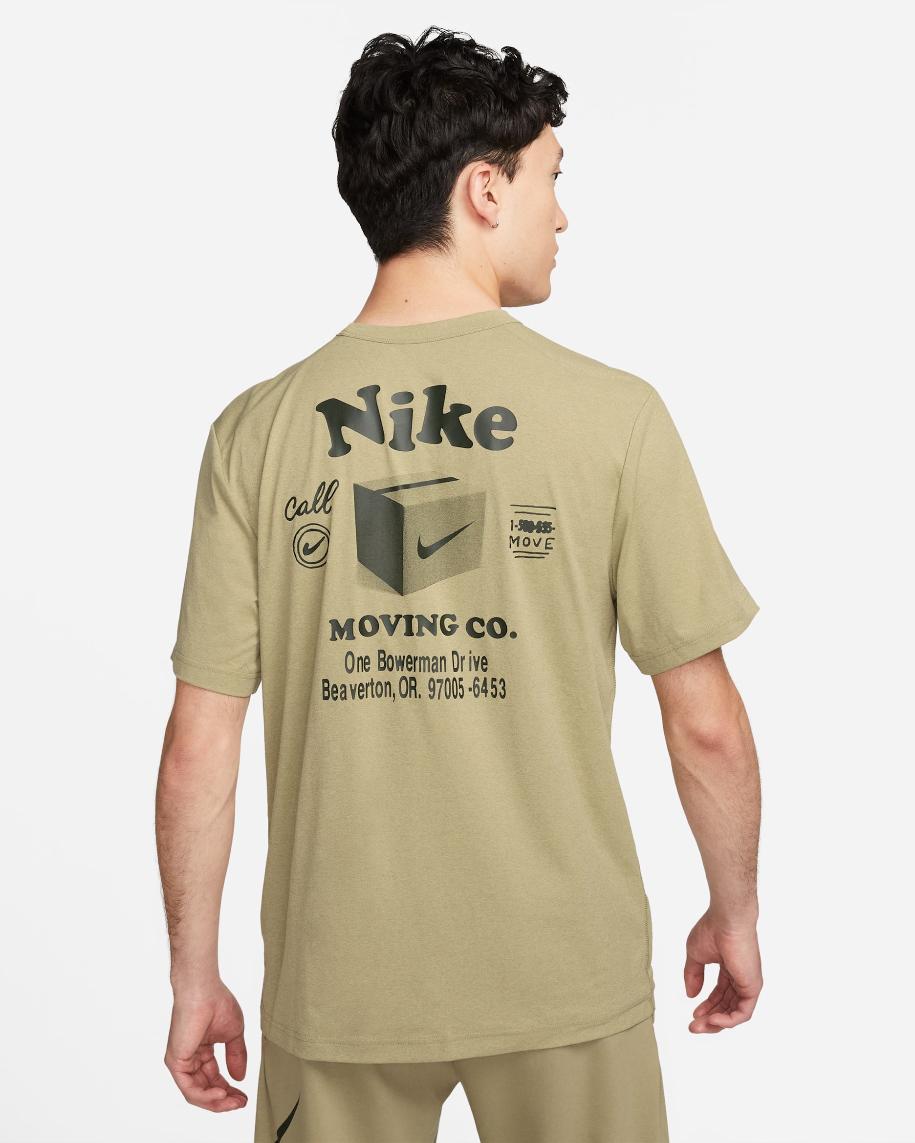 Nike Dri-FIT UV Hyverse Men's Short-Sleeve Fitness Top - Neutral Olive