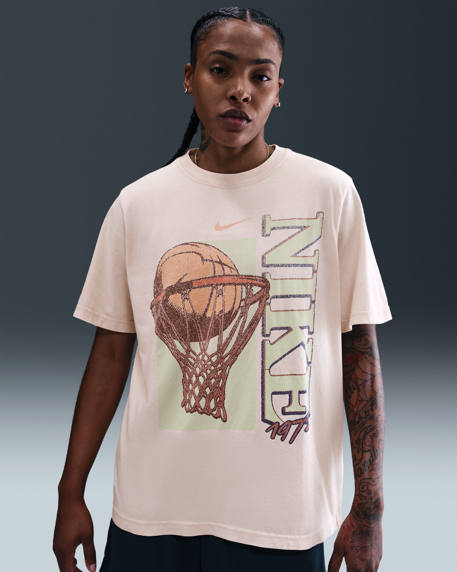 Playera de básquetbol para mujer Nike - Rojo sedimento