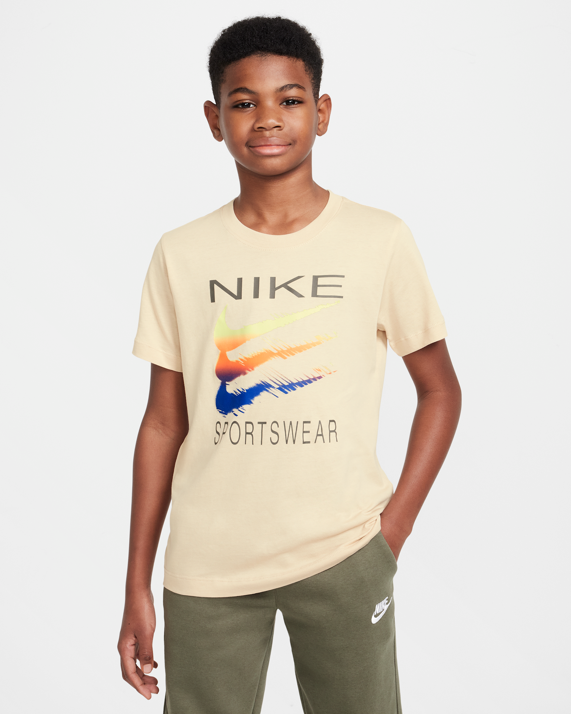 Nike Sportswear Big Kids' T-Shirt - Sanddrift