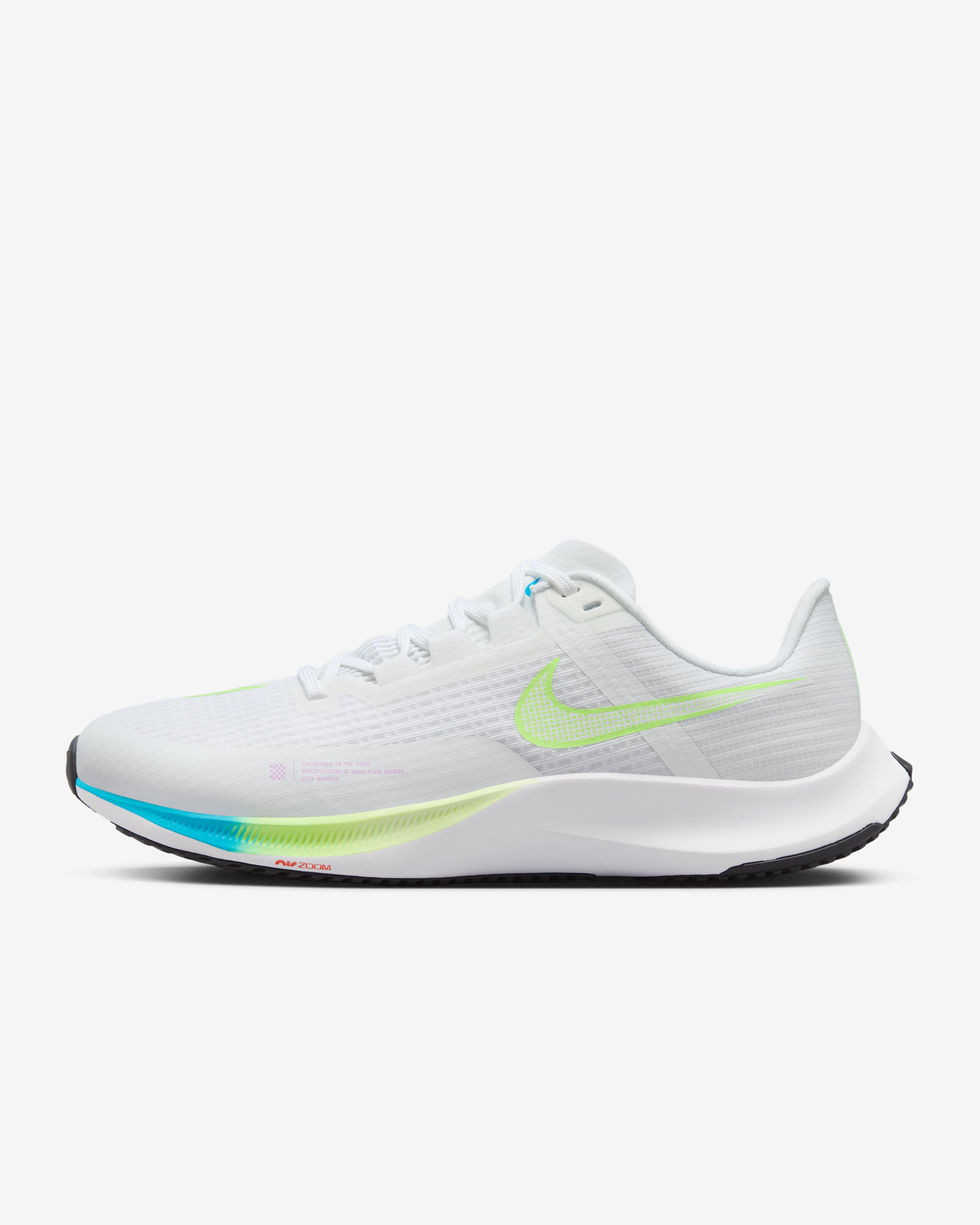 รองเท้าวิ่งโร้ดเรซซิ่งผู้ชาย Nike Rival Fly 3 - ขาว/Blue Lightning/Fuchsia Dream/Lime Blast