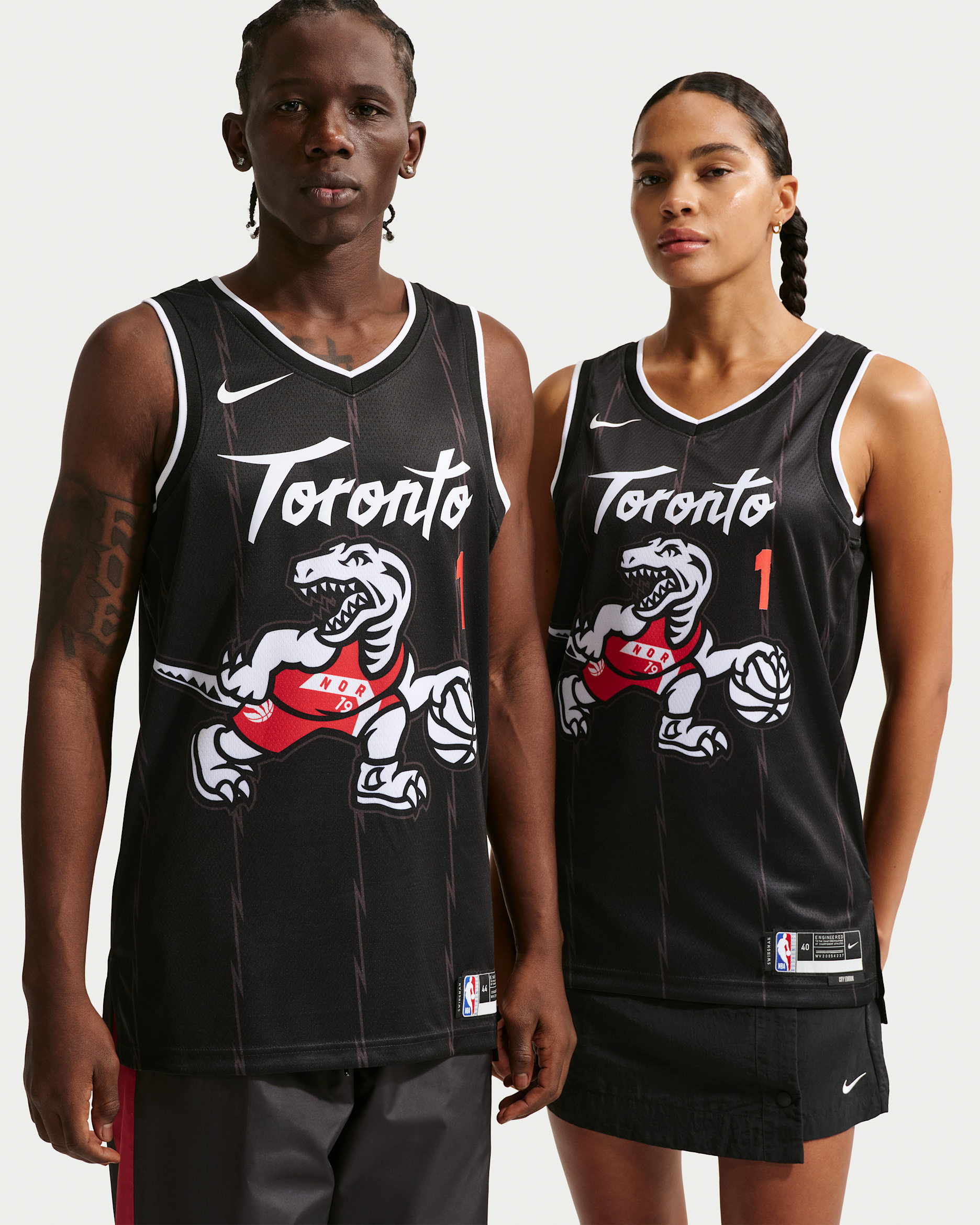 Jersey Nike de la NBA Swingman para hombre Gradey Dick Toronto Raptors City Edition - Negro