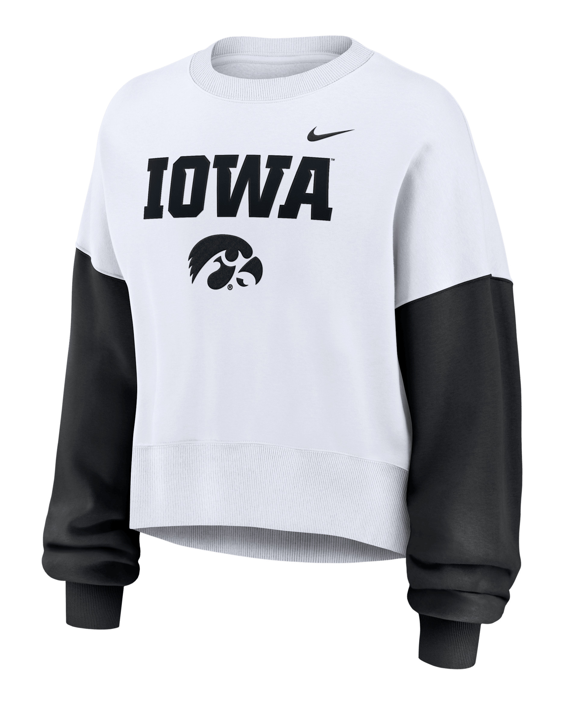 Iowa Hawkeyes Primetime Women's Nike College Pullover Crew - White