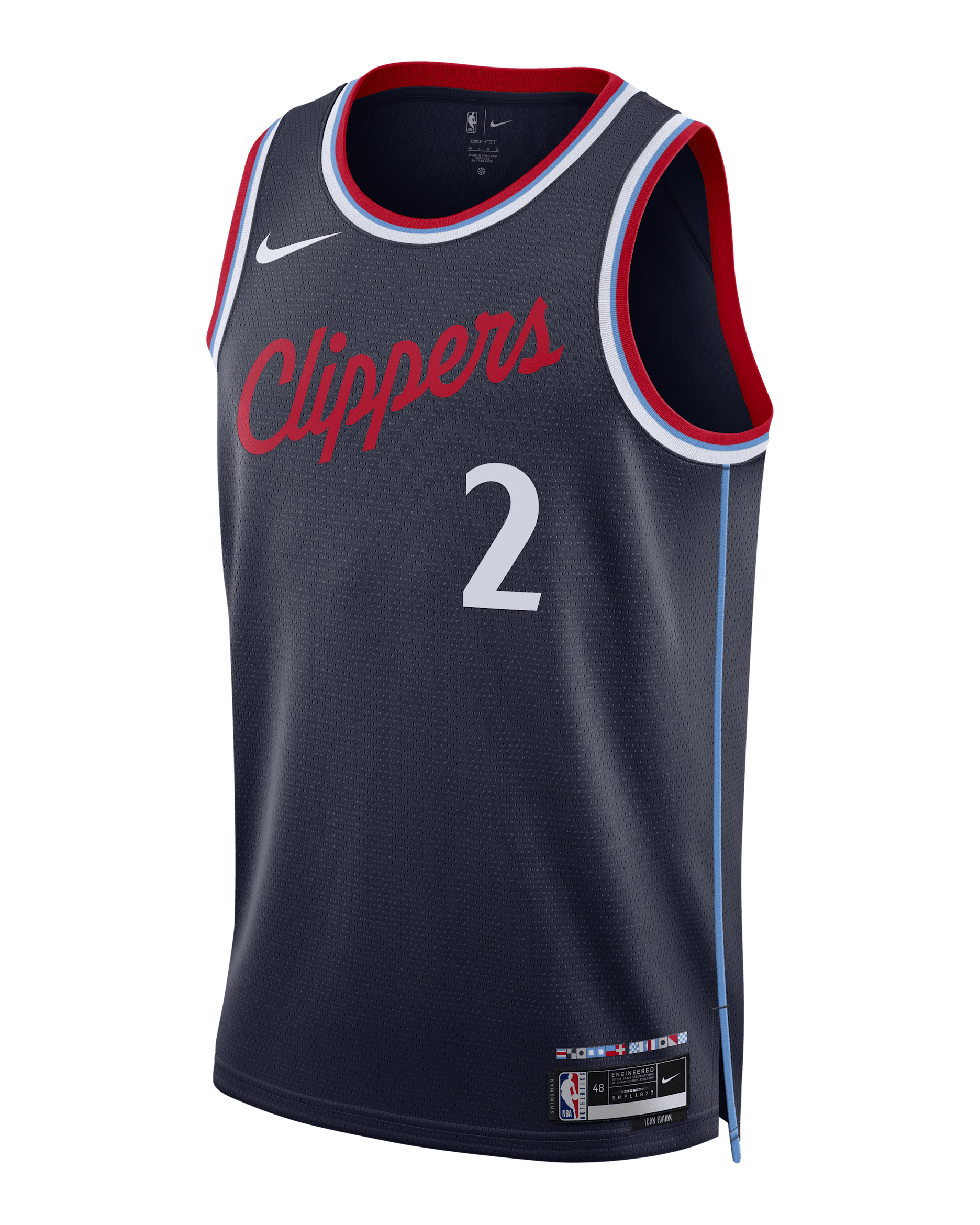 Kawhi Leonard LA Clippers Swingman Icon Edition Men's Nike Dri-FIT NBA Jersey - College Navy