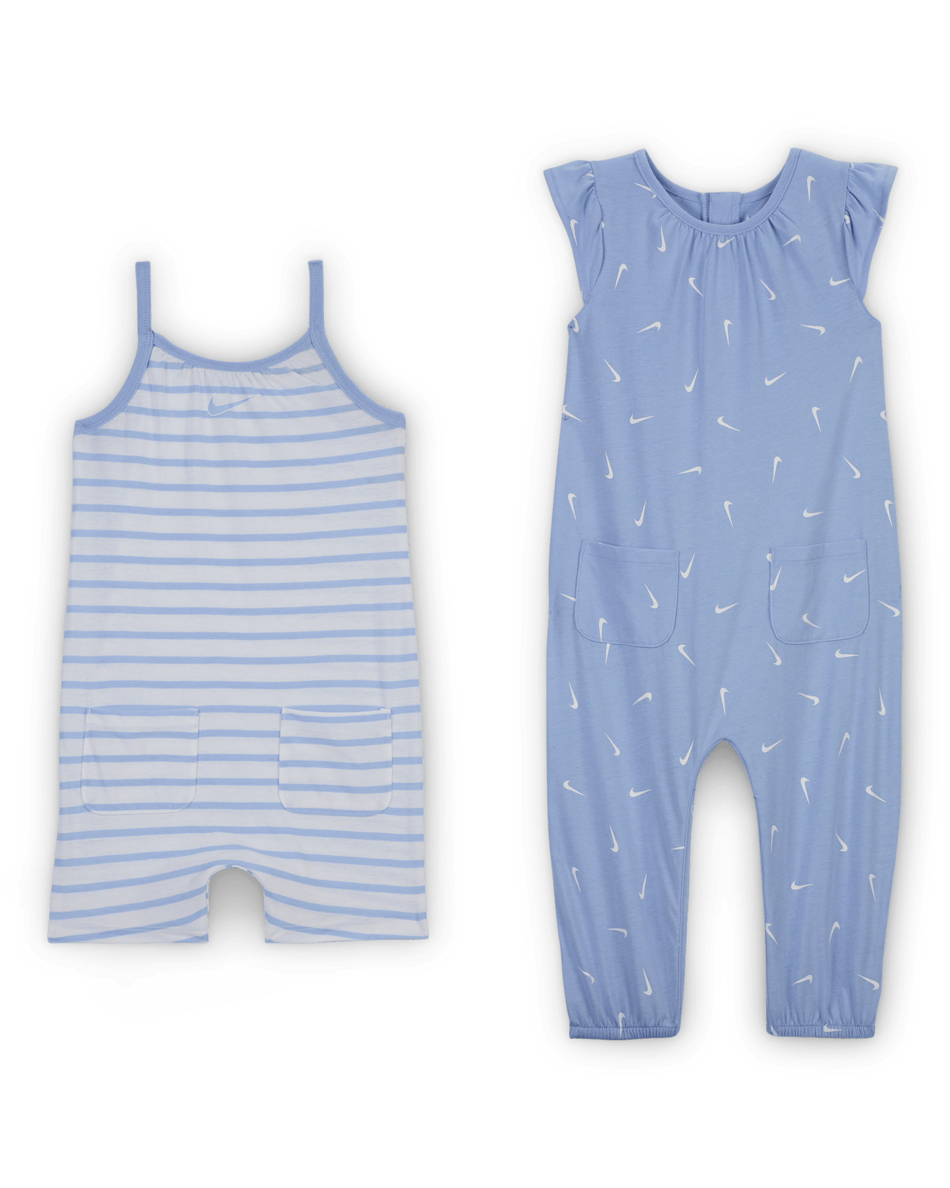 Nike Essentials Baby (12-24M) 2-Pack Romper Set - Cobalt Bliss