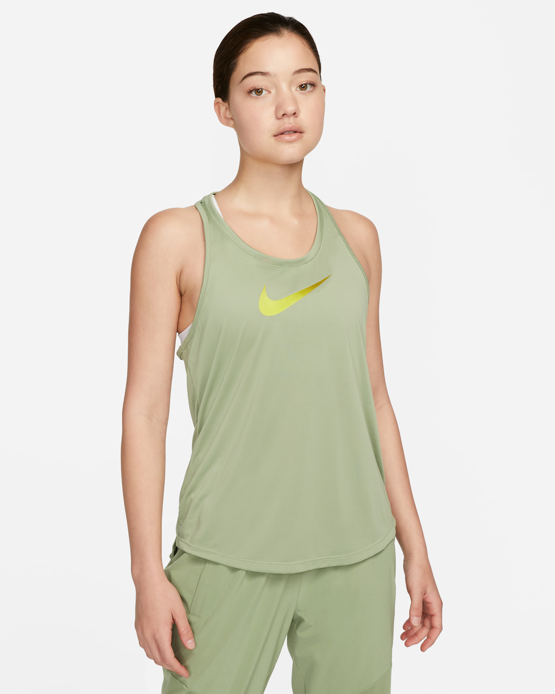 Nike Dri-FIT One Swoosh Women's Tank Top - Oil Green