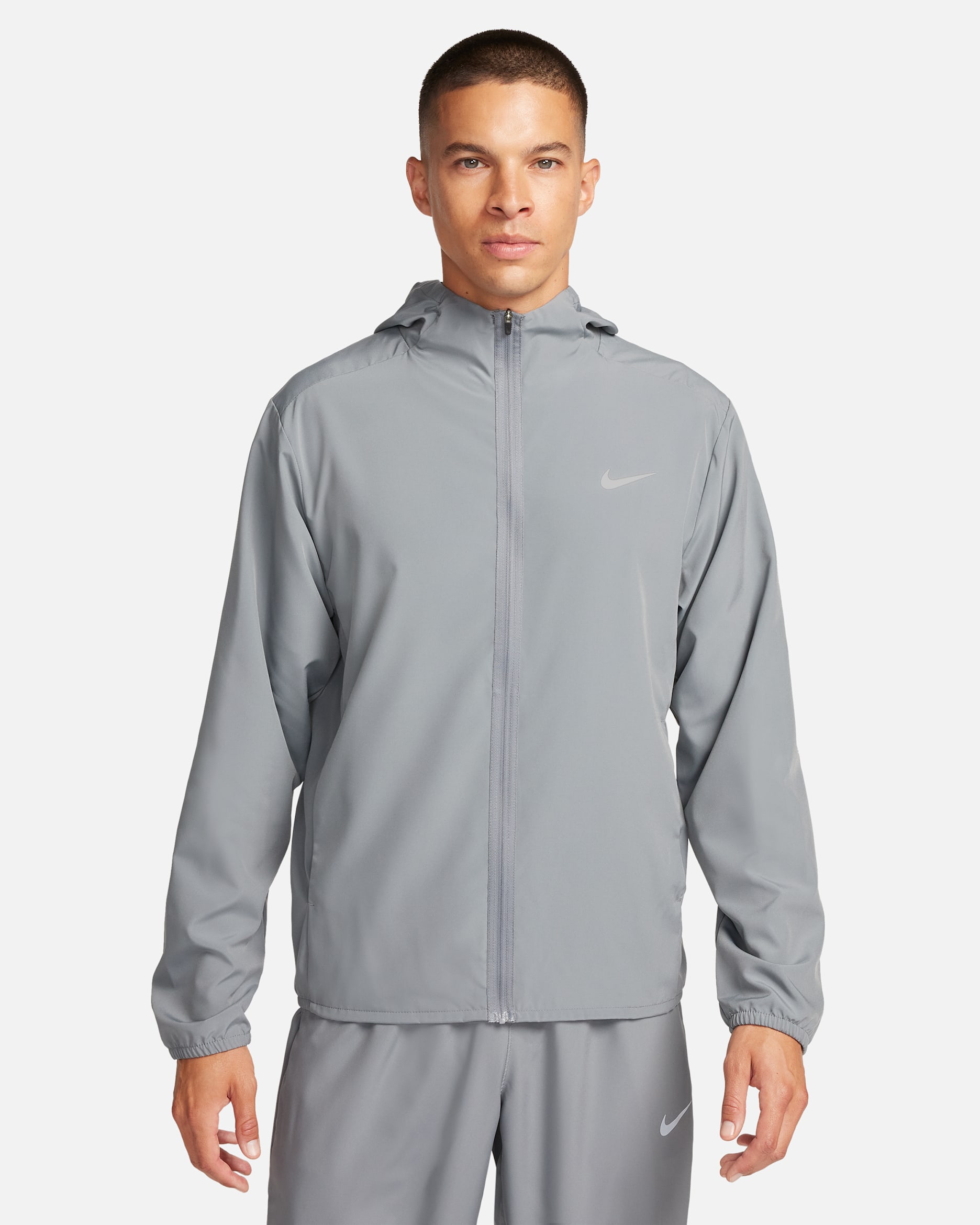 Nike Form Men's Dri-FIT Hooded Versatile Jacket - Smoke Grey