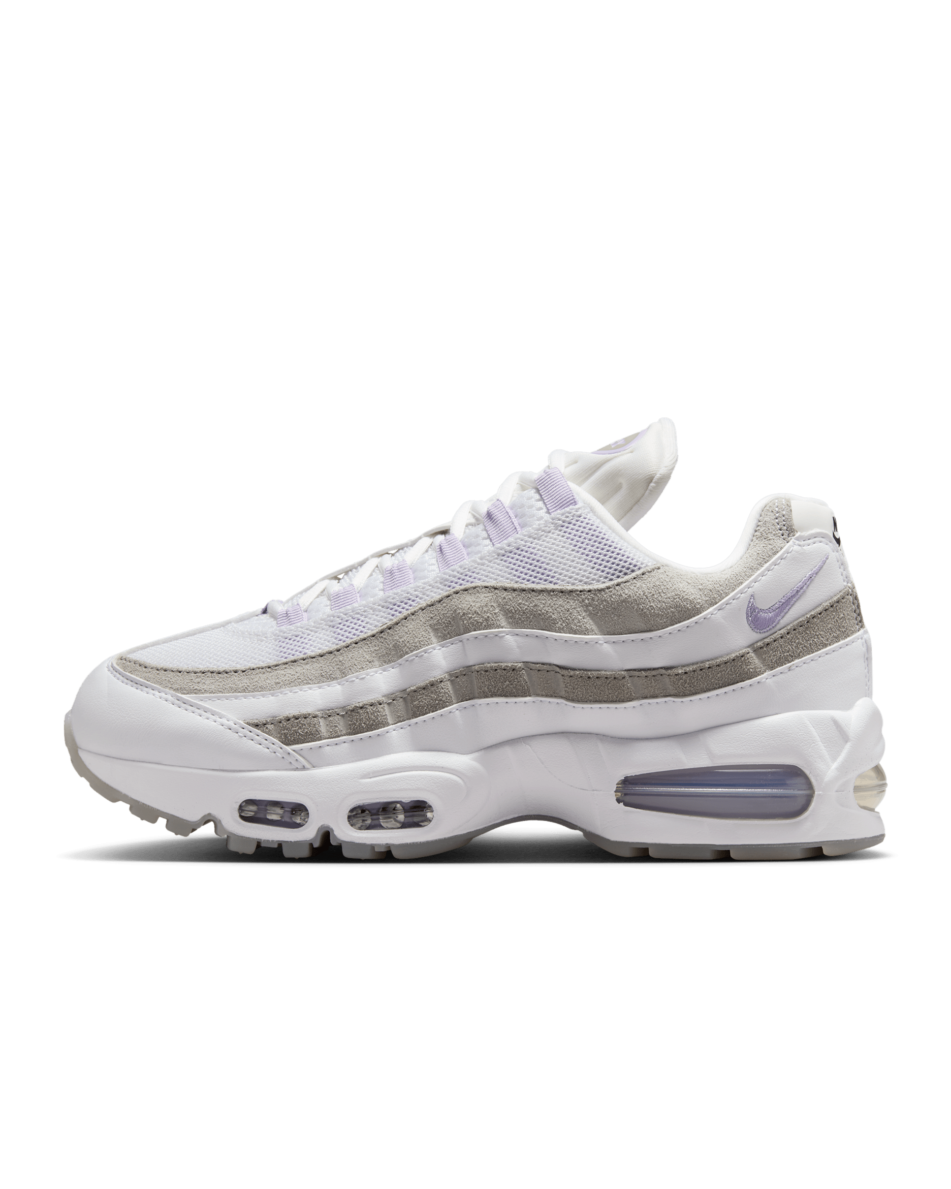 Nike Air Max 95 Women's Shoes - White/Light Graphite/Pearl Grey/Hydrangeas