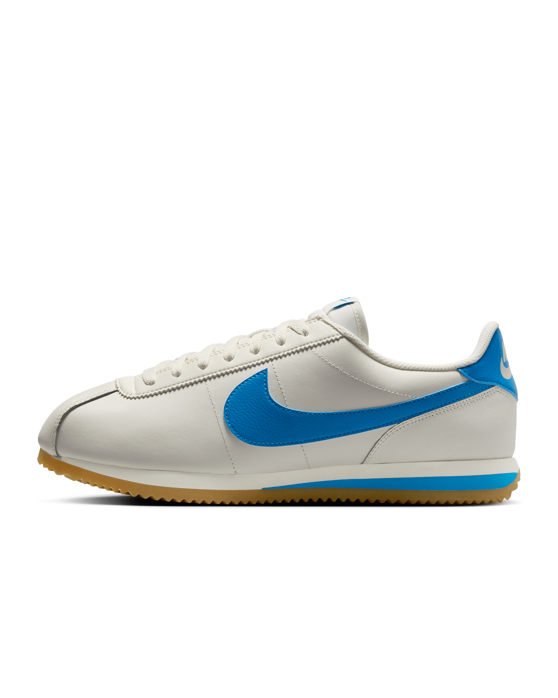 Nike Cortez 皮革男鞋 - Sail/Gum Yellow/Light Photo Blue