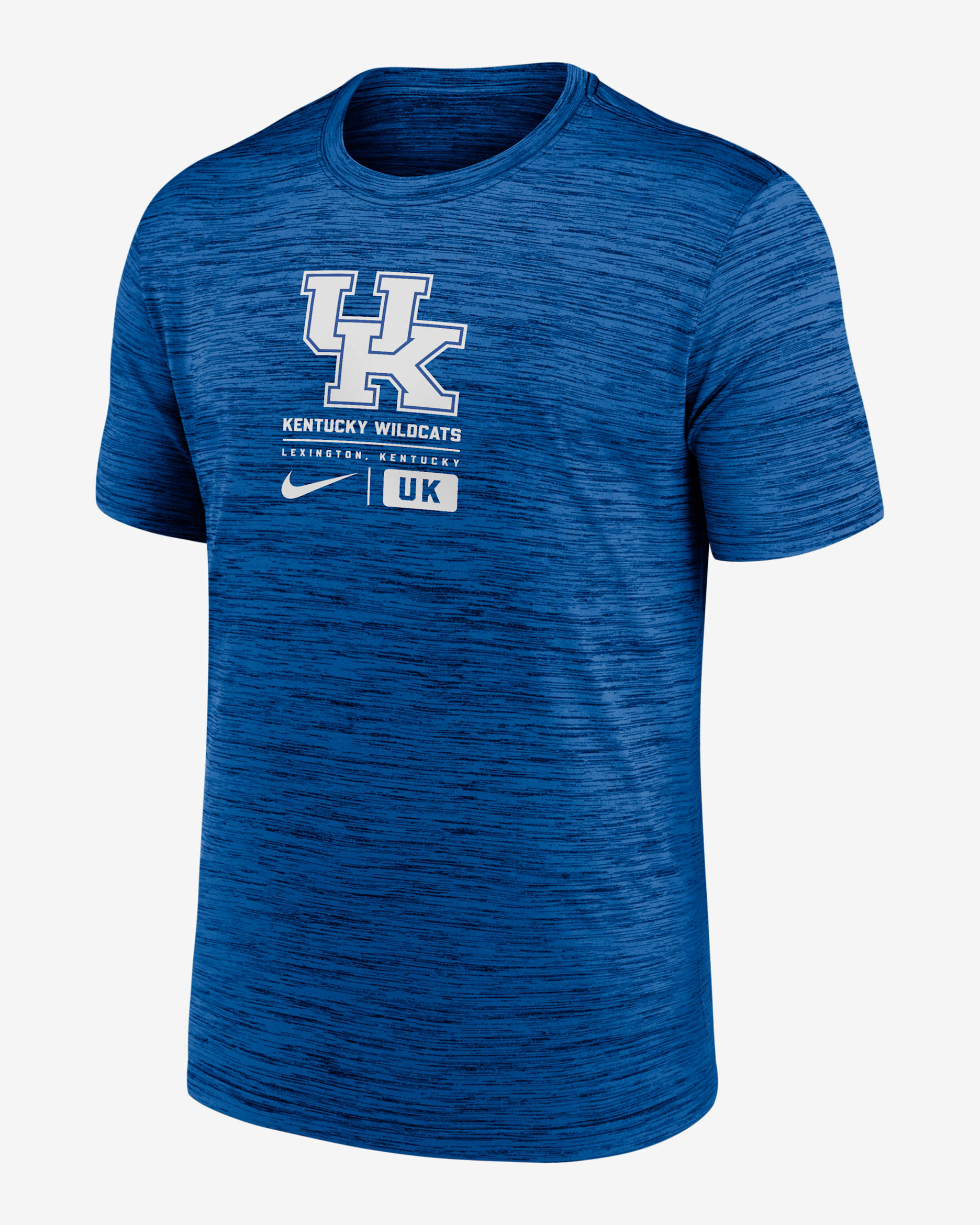 Kentucky Wildcats Campus Center Block Velocity Men's Nike Dri-FIT College T-Shirt - Royal