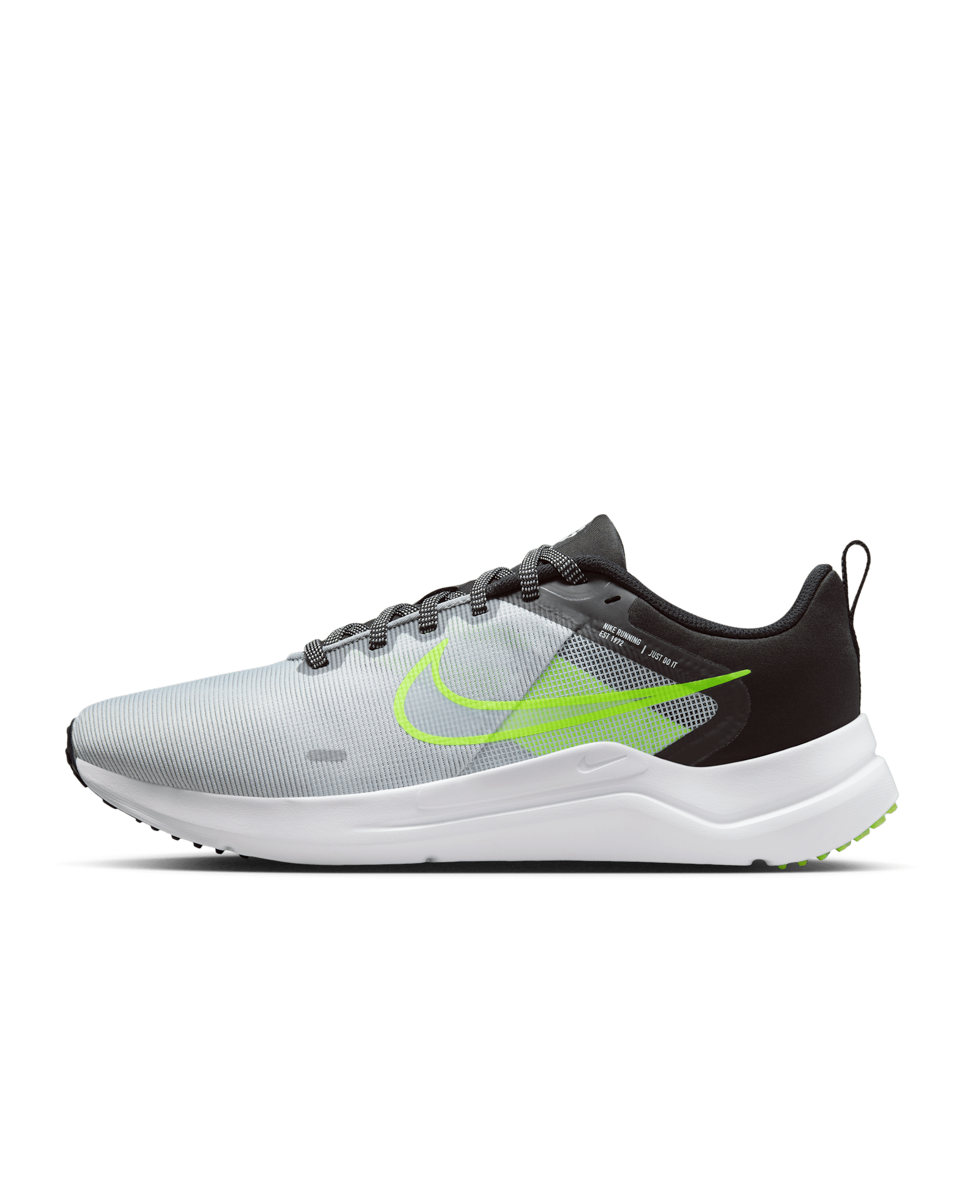 Nike Downshifter 12 男款路跑鞋 - Wolf Grey/黑色/Volt/白色