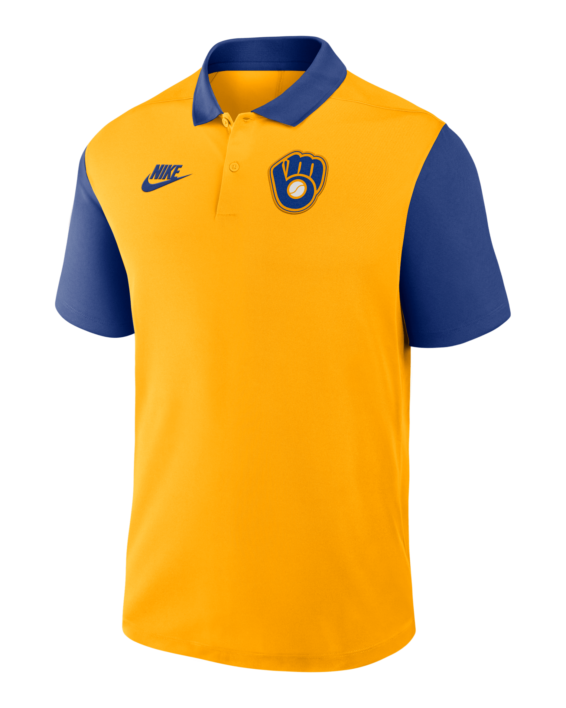 Polo Nike Dri-FIT de la MLB para hombre Milwaukee Brewers Cooperstown Victory - Azul