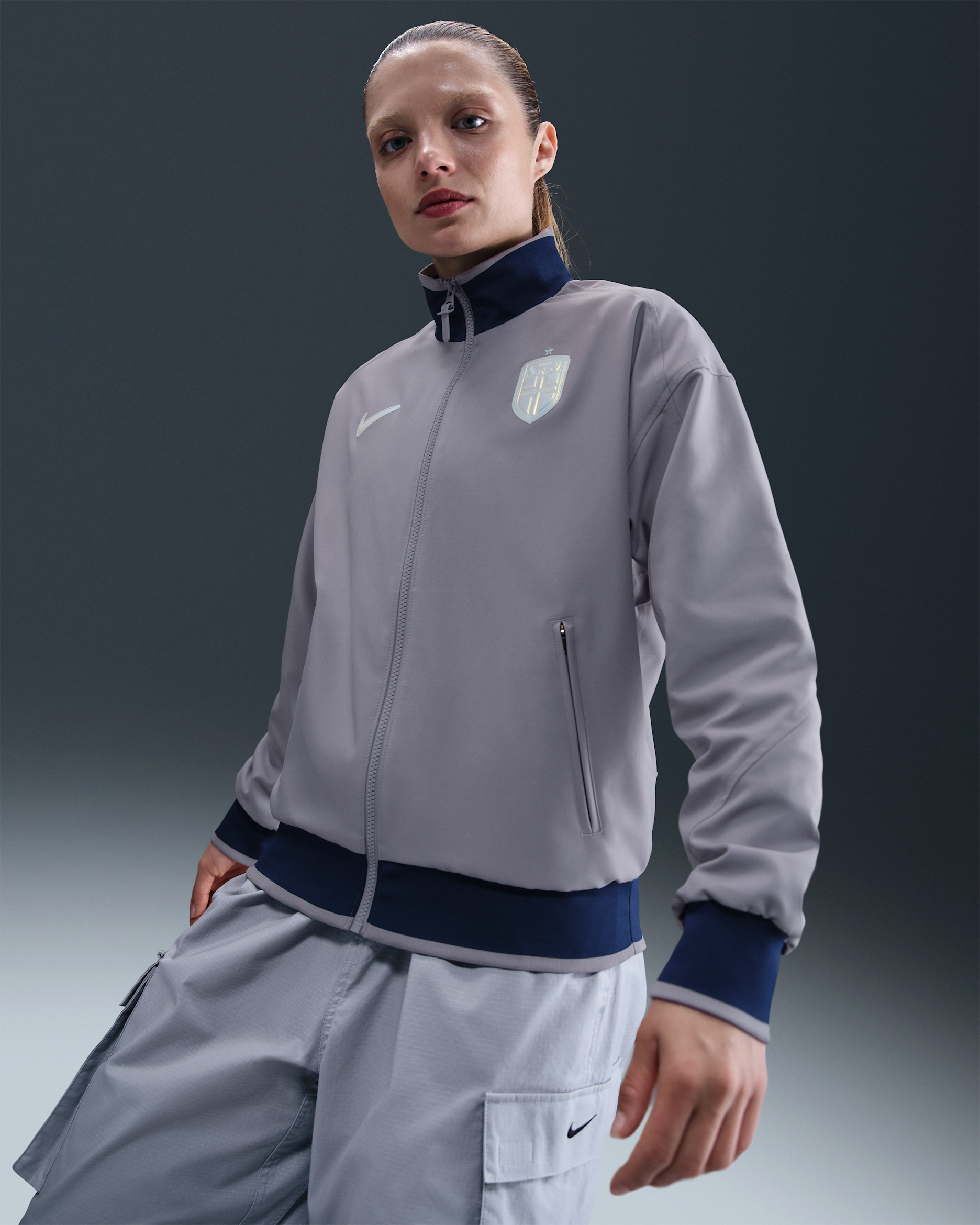Norway Strike Women's Nike Dri-FIT Soccer Anthem Jacket - Violet Haze/White