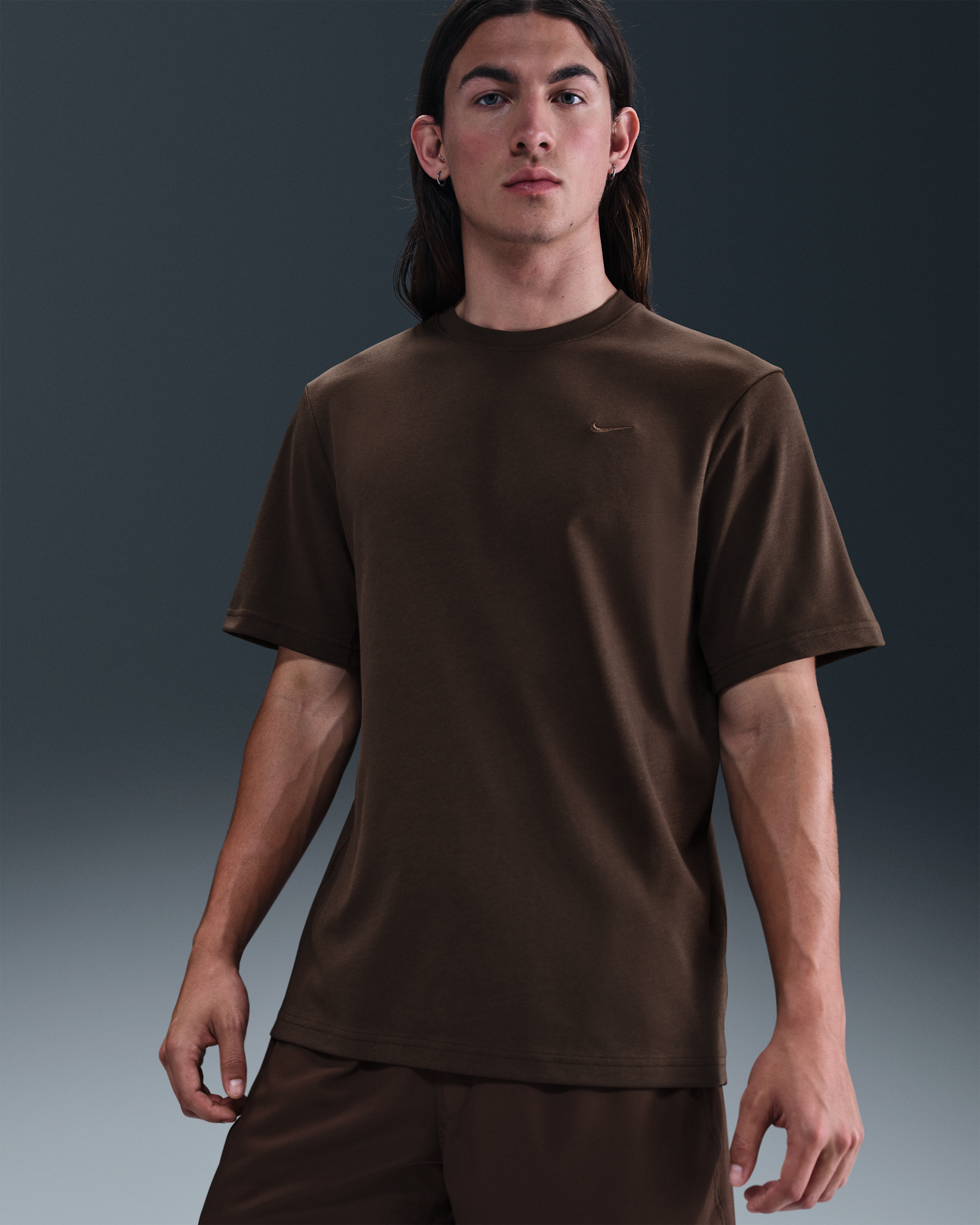 Nike Primary Men's Dri-FIT Short-Sleeve Versatile Top - Baroque Brown/Baroque Brown