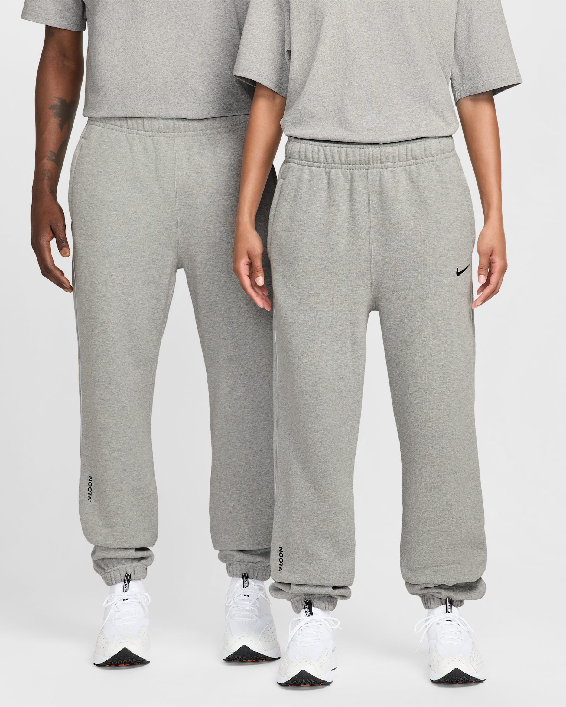NOCTA NOCTA Fleece CS Sweatpants - Dark Grey Heather/Matte Silver/Black