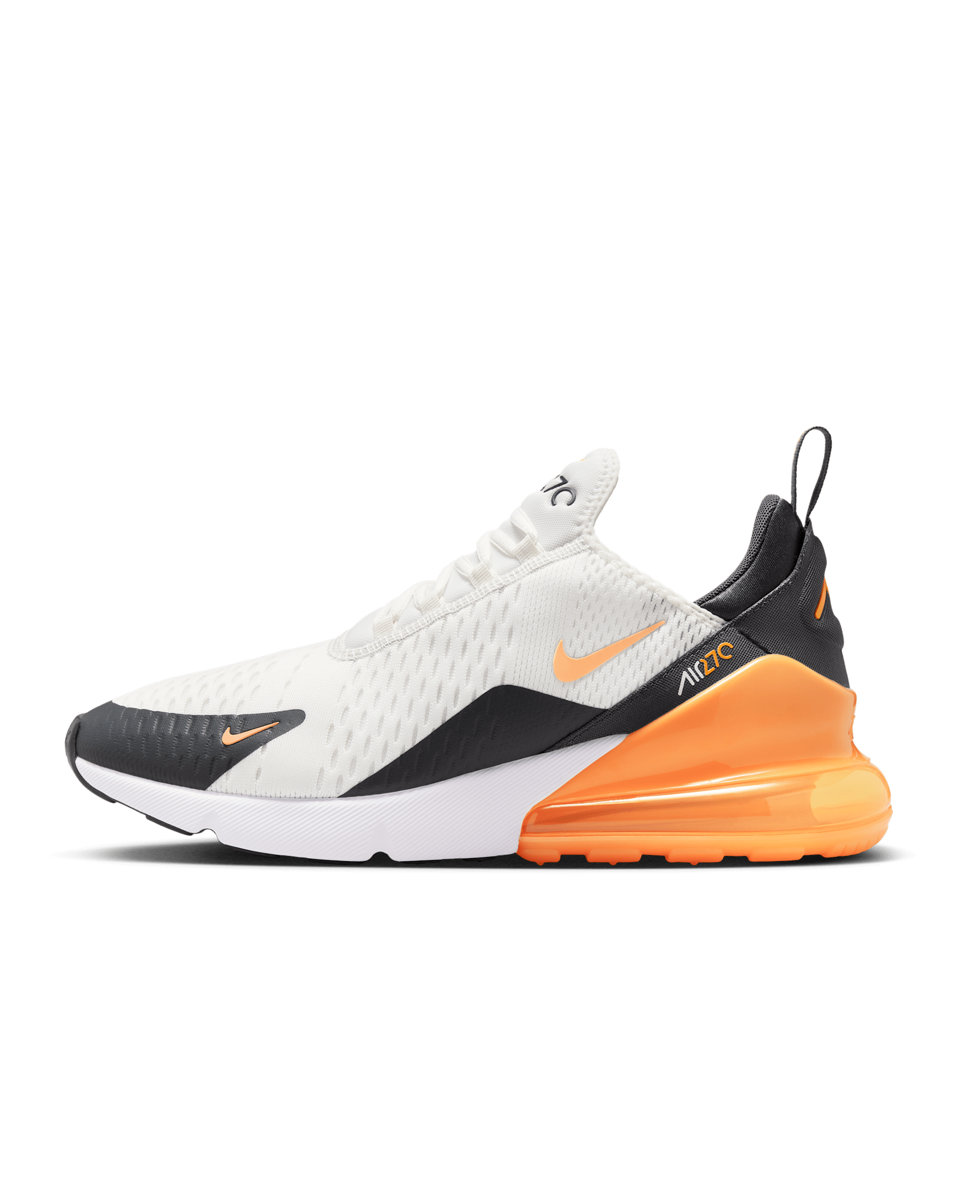 Tenis para hombre Nike Air Max 270 - Blanco cumbre/Antracita/Blanco/Naranja láser