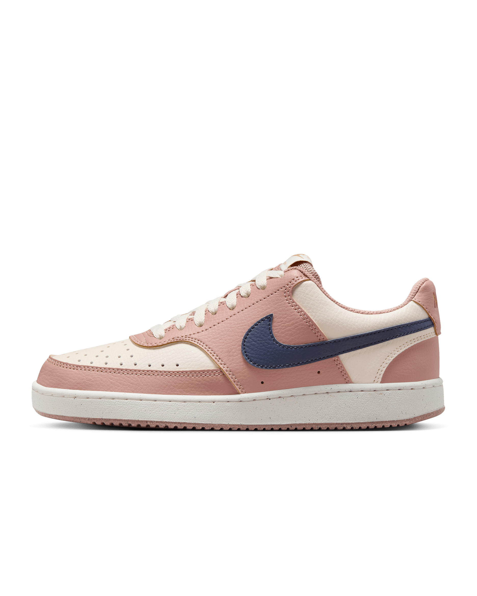 Nike Court Vision Low Next Nature Women's Shoes - Particle Pink/Pale Ivory/Metallic Gold/Midnight Navy
