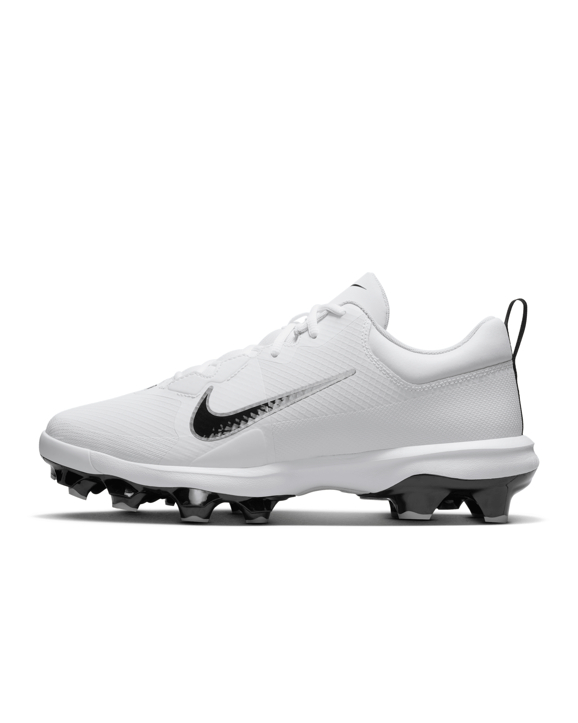 Nike Force Trout 9 Pro MCS Baseball Cleats - White/Metallic Silver/Pure Platinum/Black