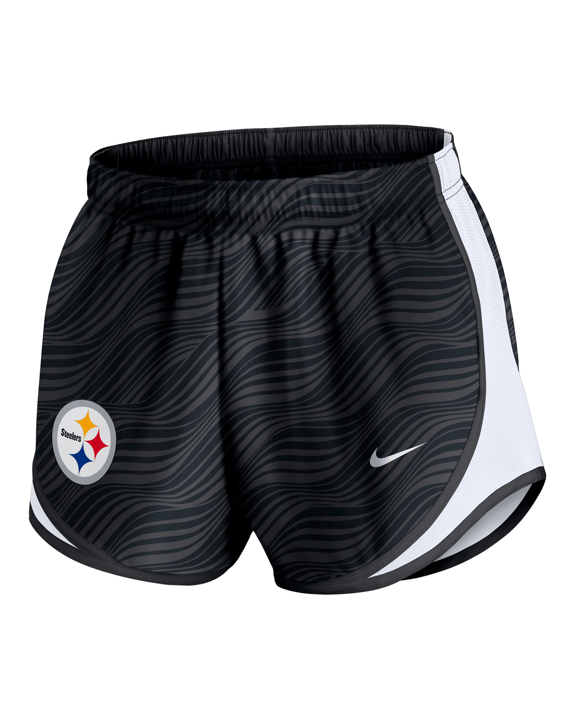 Pittsburgh Steelers Tempo Women's Nike Dri-FIT NFL Shorts - Anthracite/White