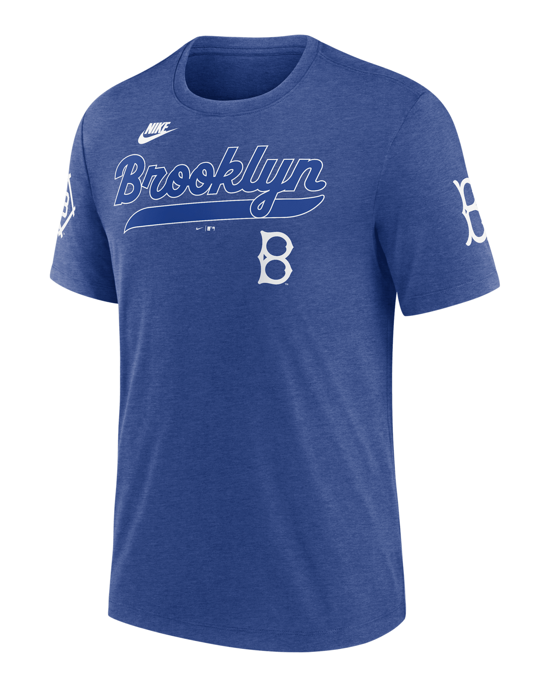 Brooklyn Dodgers Cooperstown Eras Men's Nike MLB T-Shirt - Blue Heather