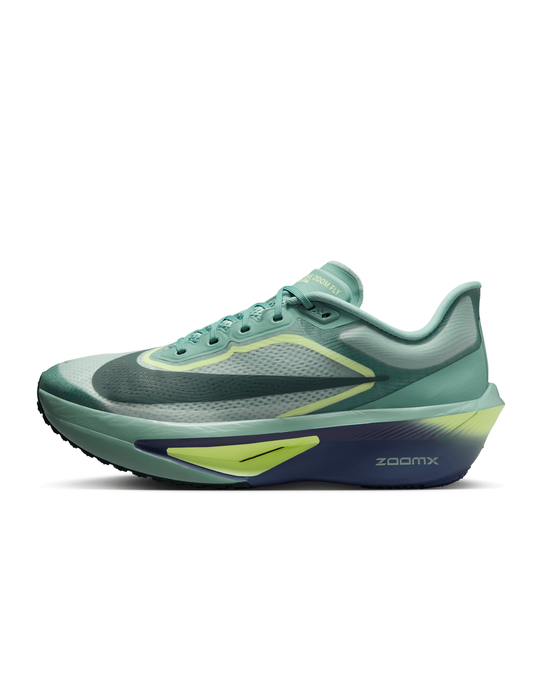 Nike Zoom Fly 6 Men's Road Racing Shoes - Cannon/Light Silver/Cobalt Bliss/Seaweed
