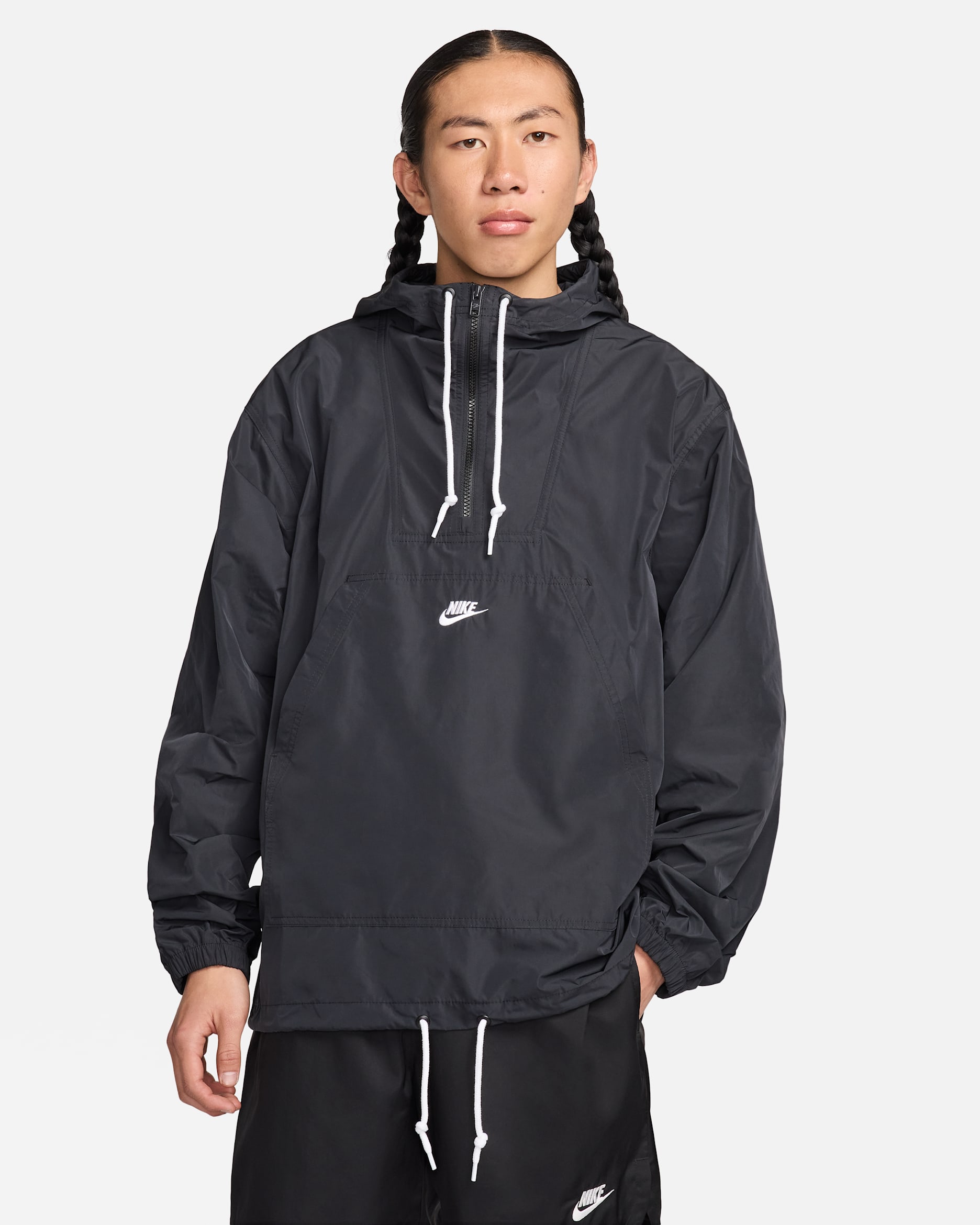 Nike Club Men's Marina Anorak - Black/White