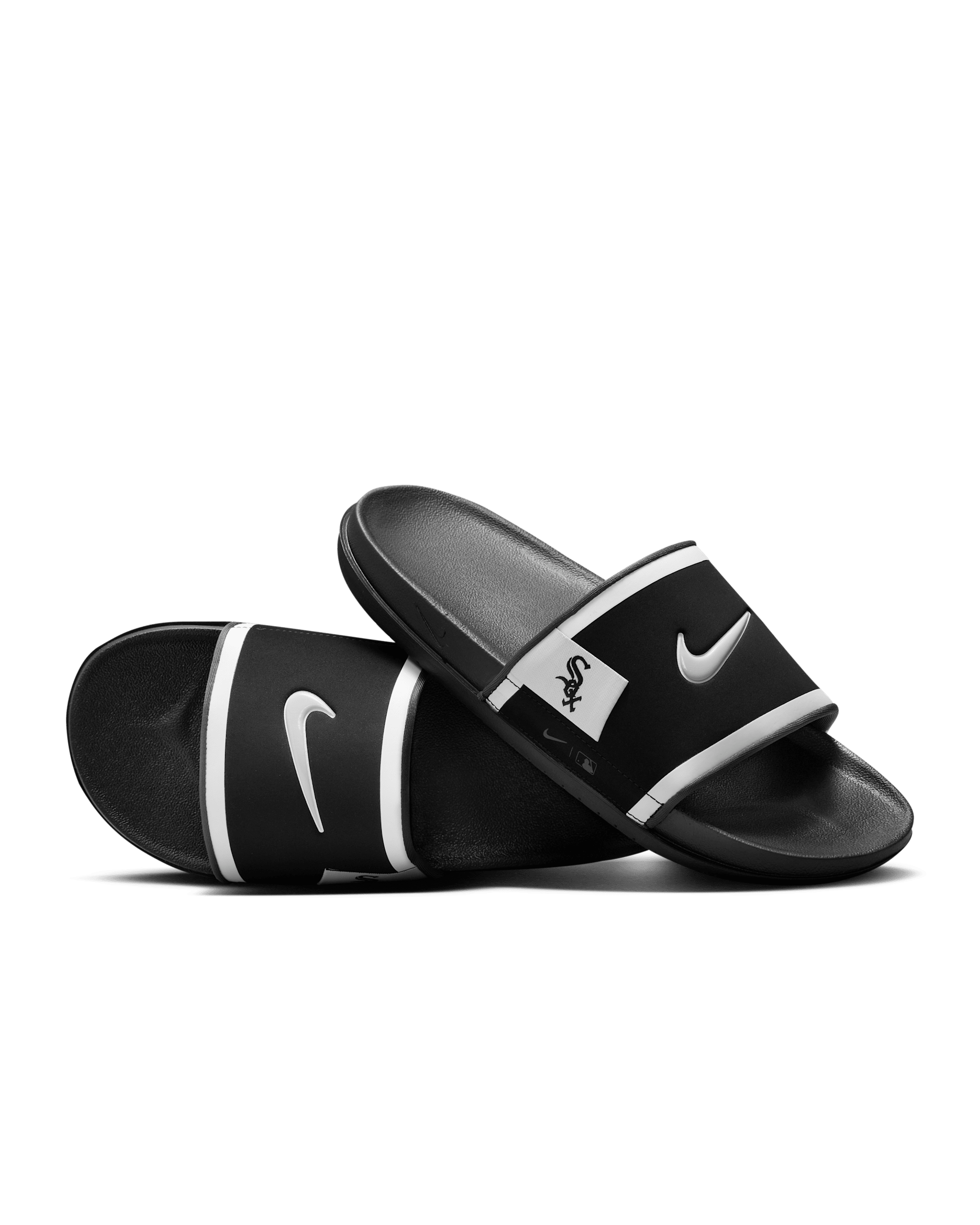 Chanclas Offcourt Nike Offcourt (Chicago White Sox) - Negro/Gris humo oscuro/Blanco