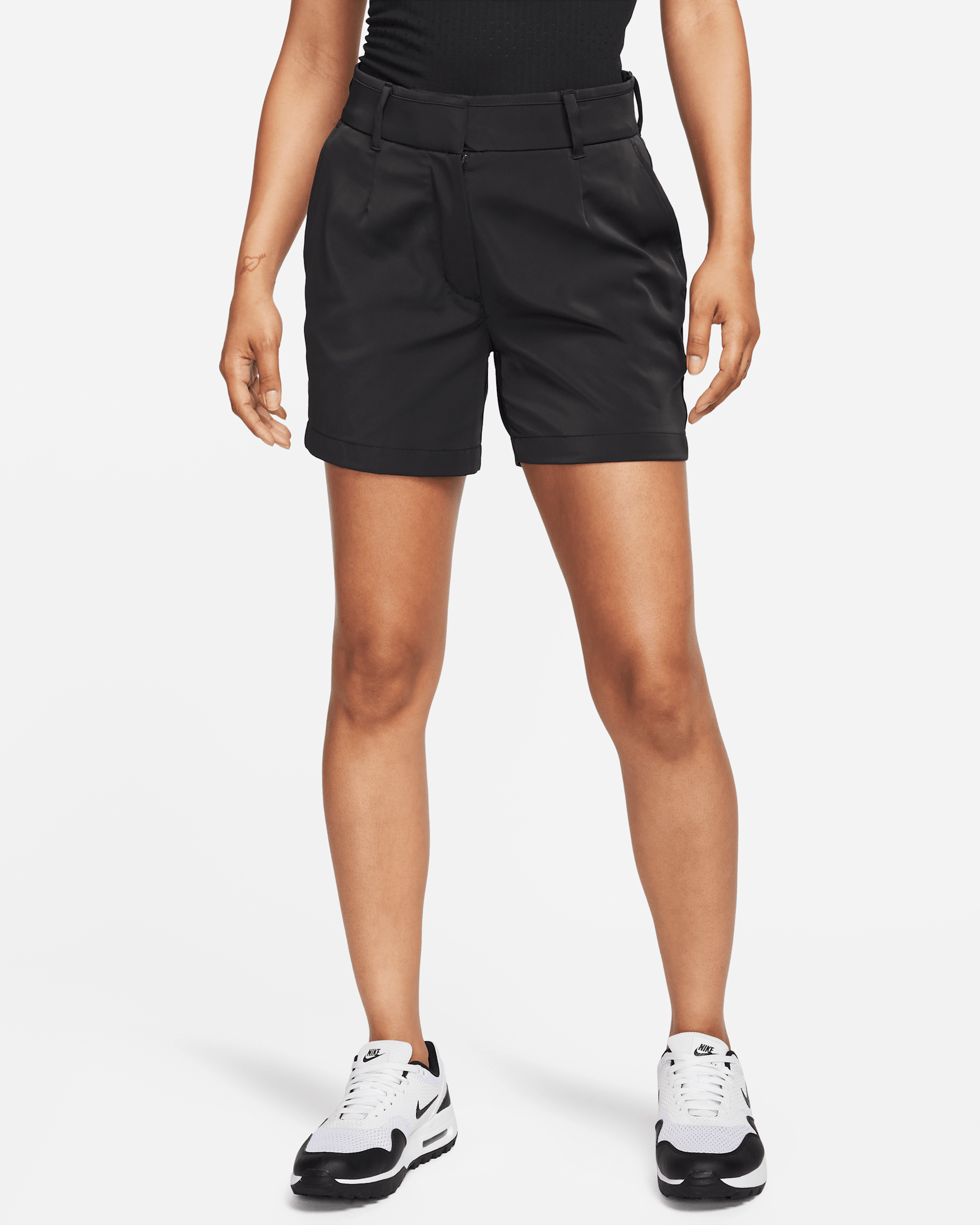 Shorts de golf de 13 cm para mujer Nike Dri-FIT Victory - Negro/Blanco