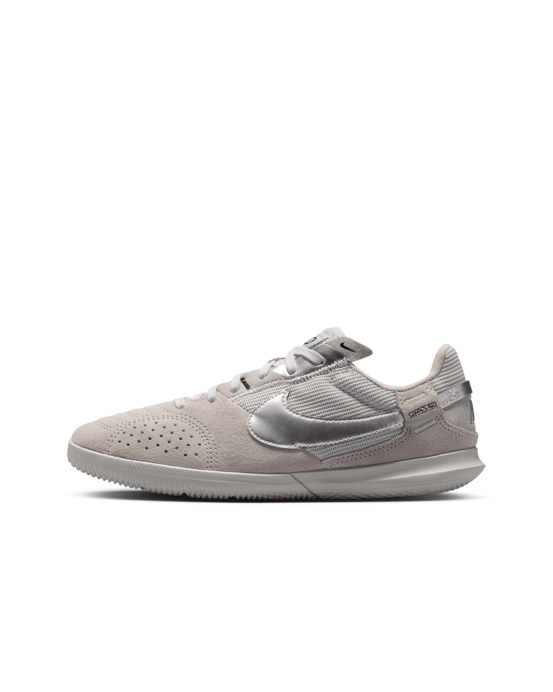 Nike Jr. Streetgato Younger/Older Kids' Low-Top Football Shoes - Light Smoke Grey/Photon Dust/Metallic Silver