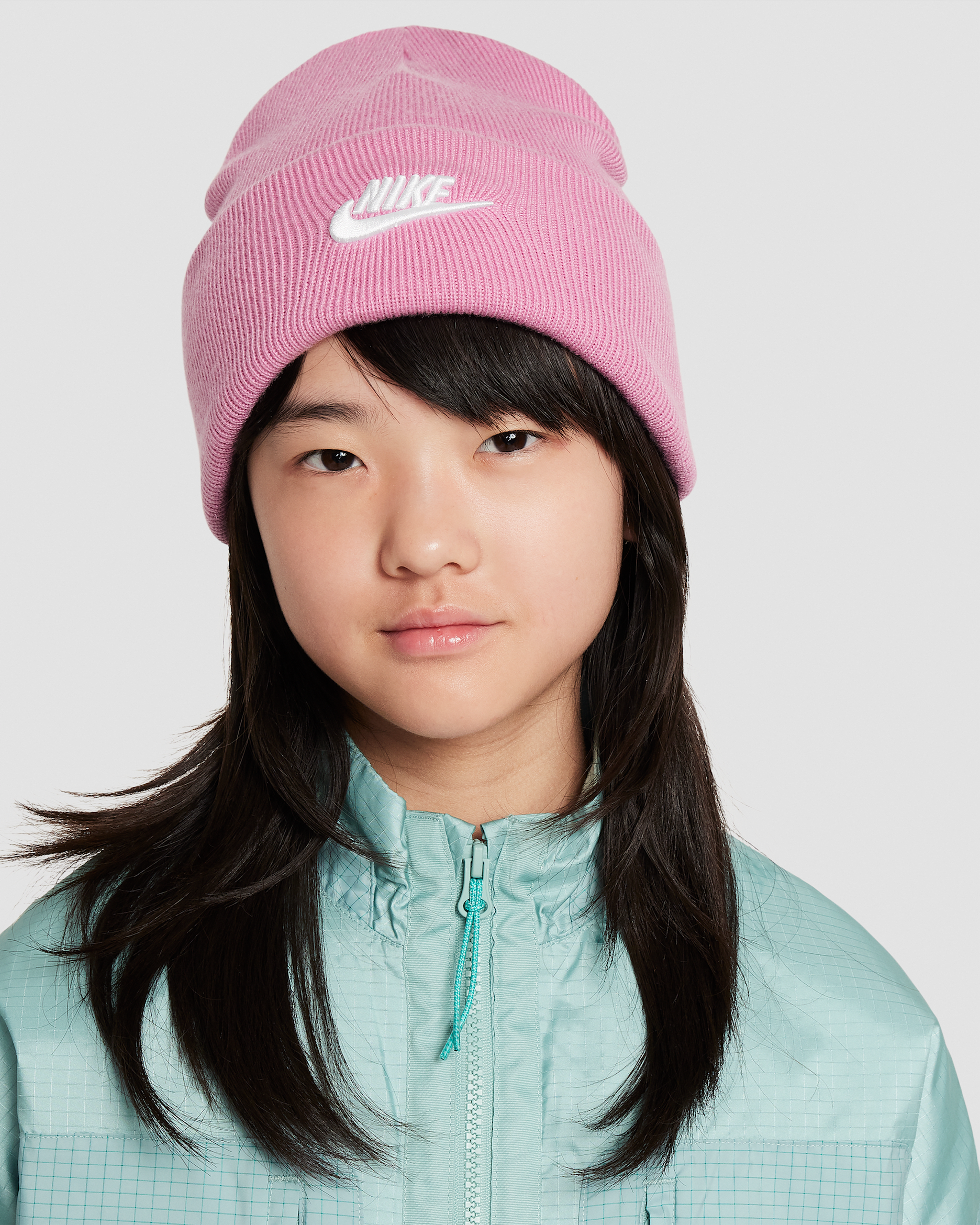 Gorro para niños talla grande Nike Peak - Flamenco mágico/Blanco