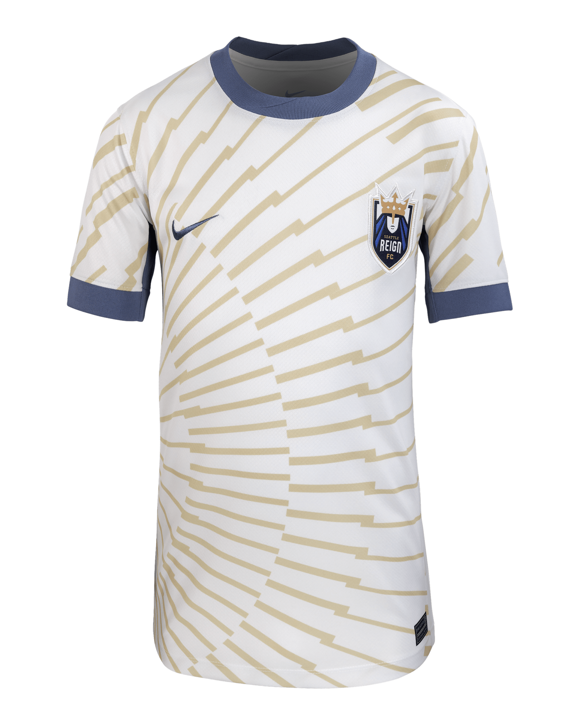 Seattle Reign FC 2025 Stadium Away Big Kids' Nike Dri-FIT NWSL Replica Jersey - Summit White/Team Gold
