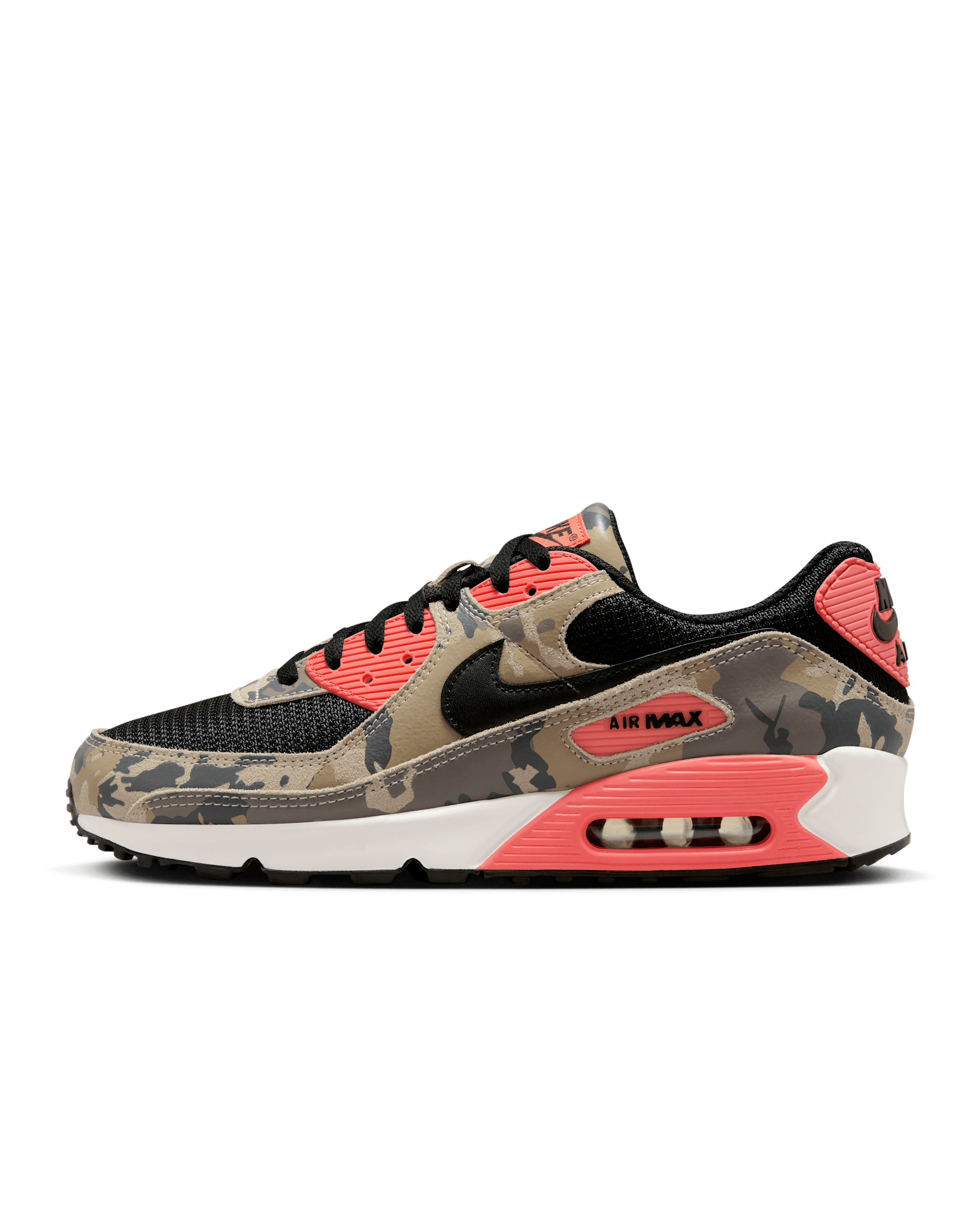 รองเท้าผู้ชาย Nike Air Max 90 Premium - Light Khaki/Magic Ember/Mink Brown/ดำ
