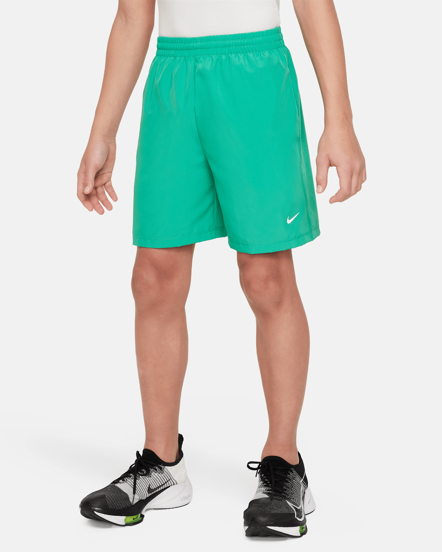Nike Multi Big Kids' Dri-FIT Training Shorts - Stadium Green/White