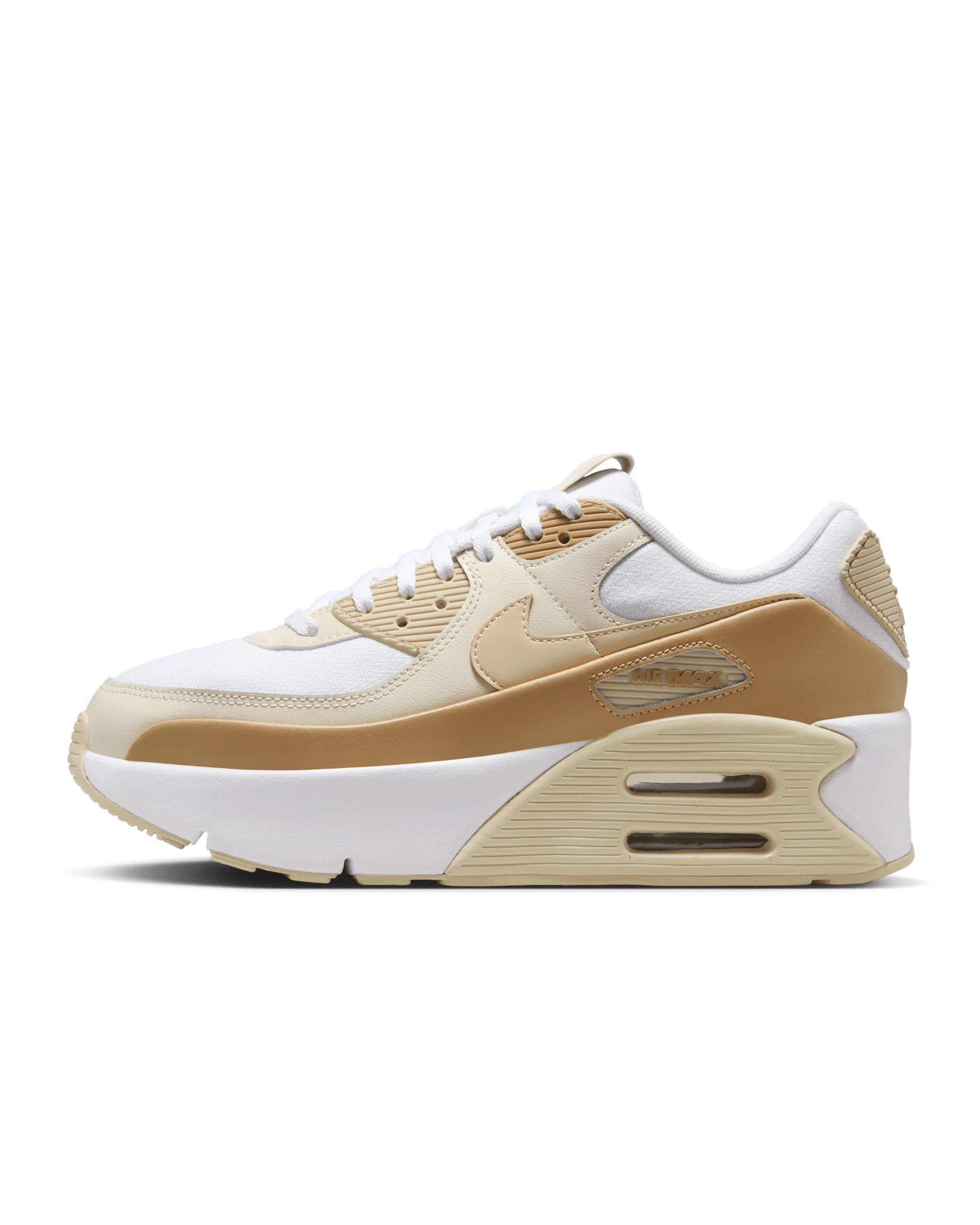 Nike Air Max 90 LV8 Women's Shoes - White/Club Gold/Coconut Milk/Team Gold