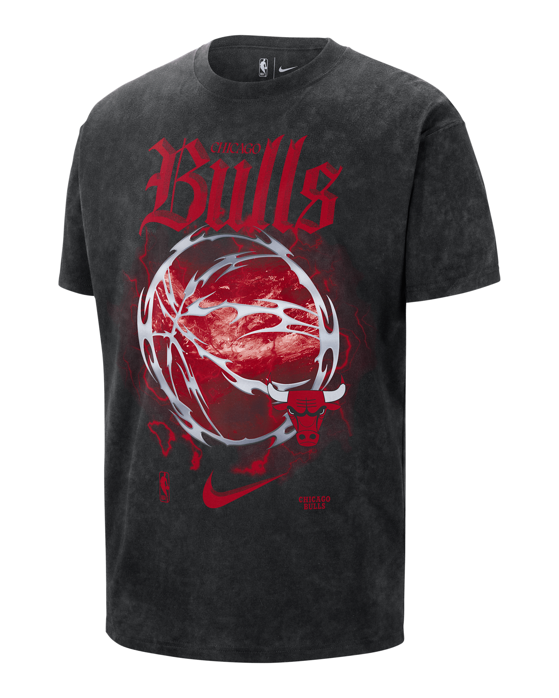 Chicago Bulls Courtside "Halloween" Men's Nike NBA Max90 T-Shirt - Black