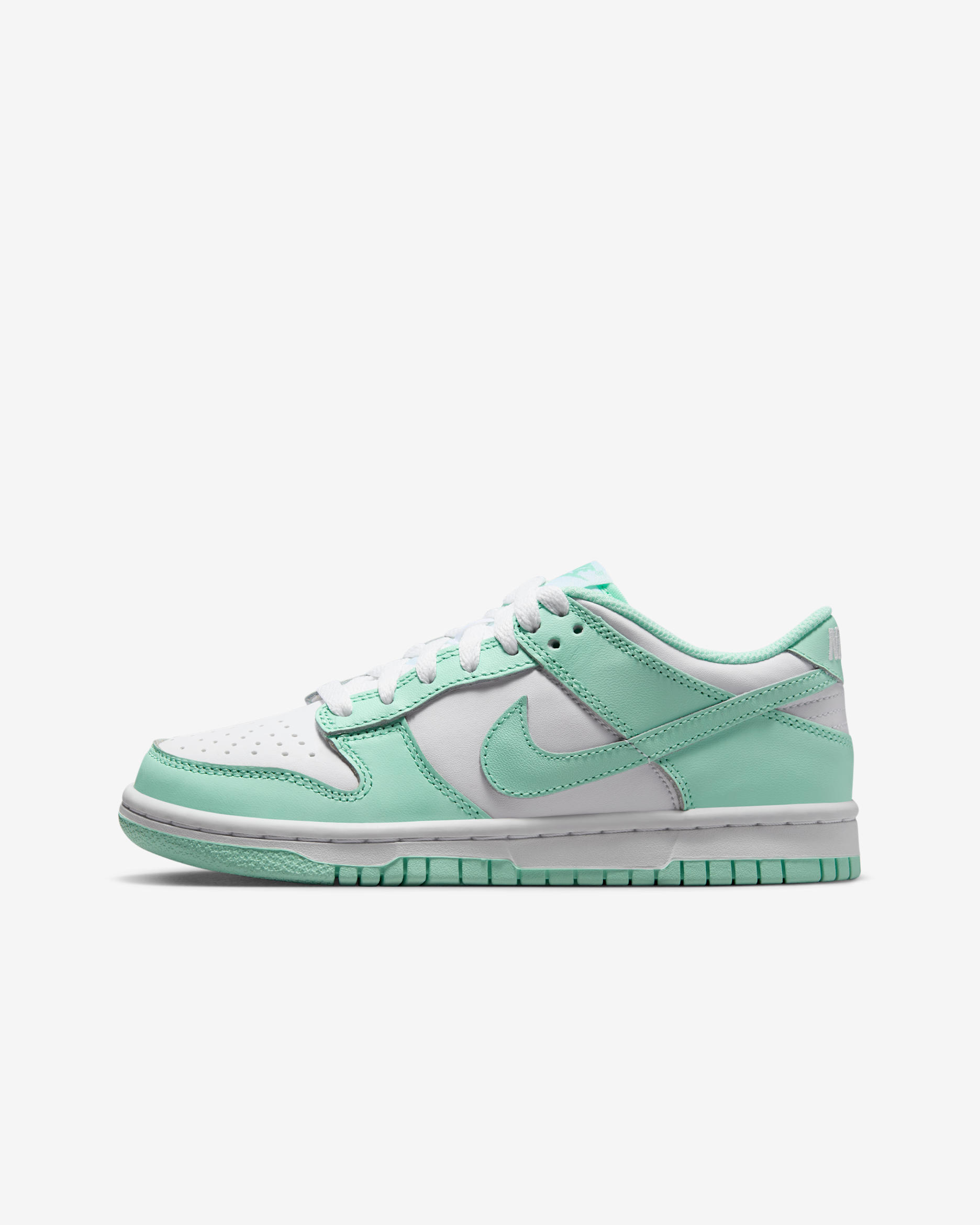 Nike Dunk Low Tenis para niños grandes - Blanco/Espuma menta