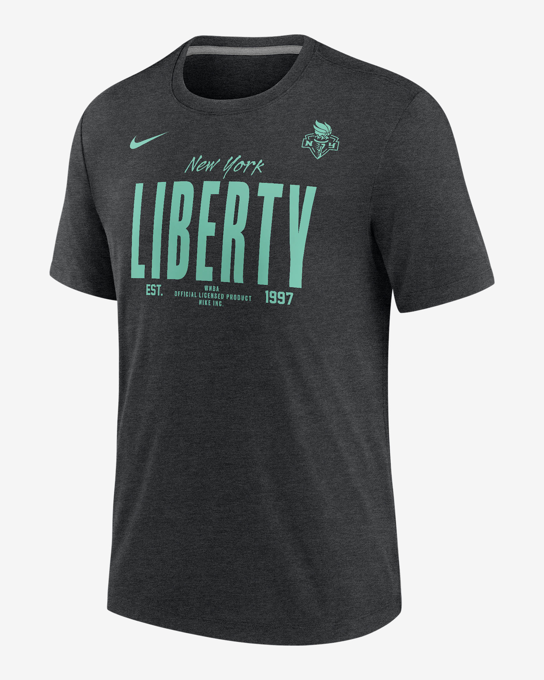 New York Liberty Nike WNBA T-Shirt - Black Heather