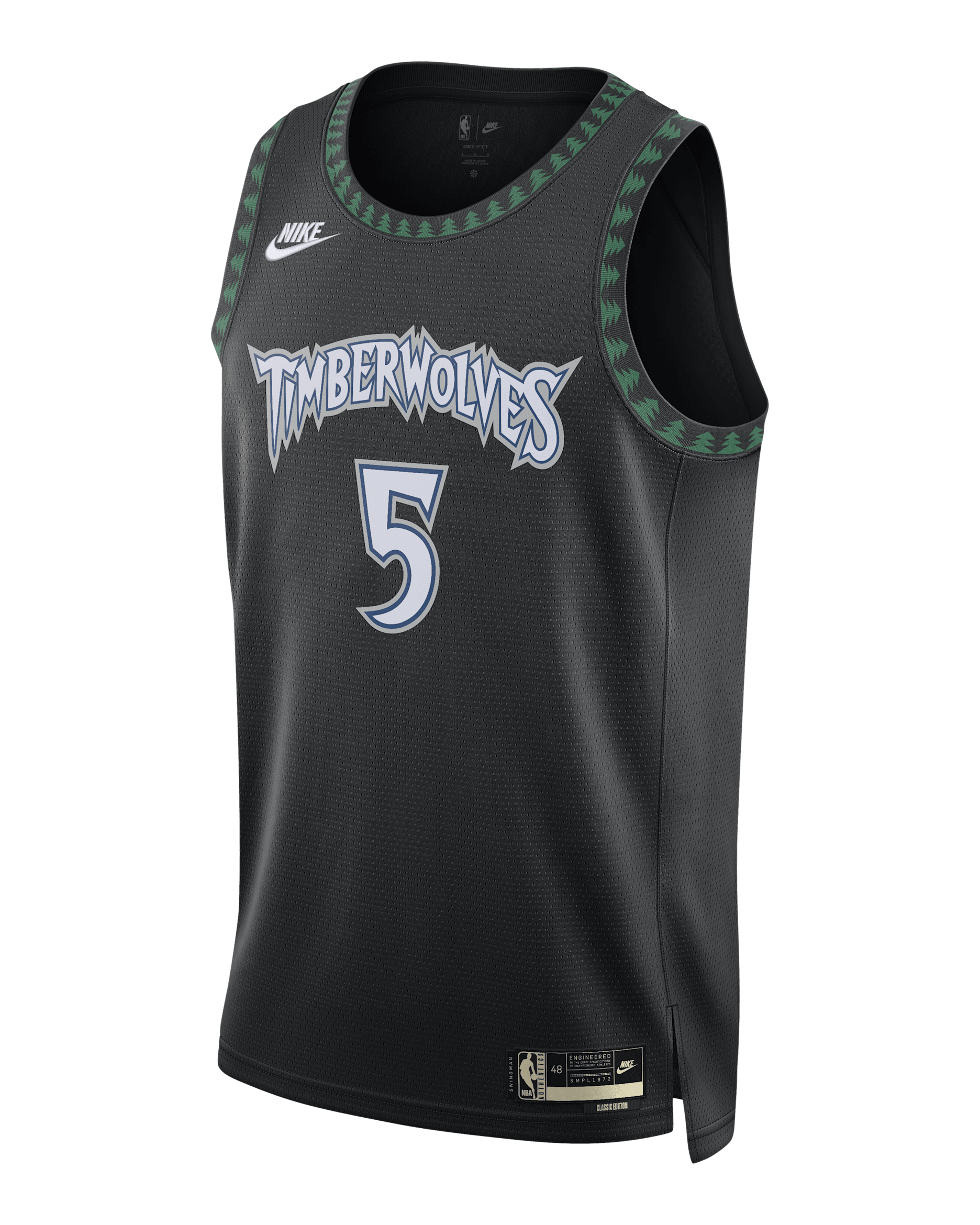 Maillot NBA Swingman Nike Dri-FIT Hardwood Classics Minnesota Timberwolves 2025/26 pour homme - Noir
