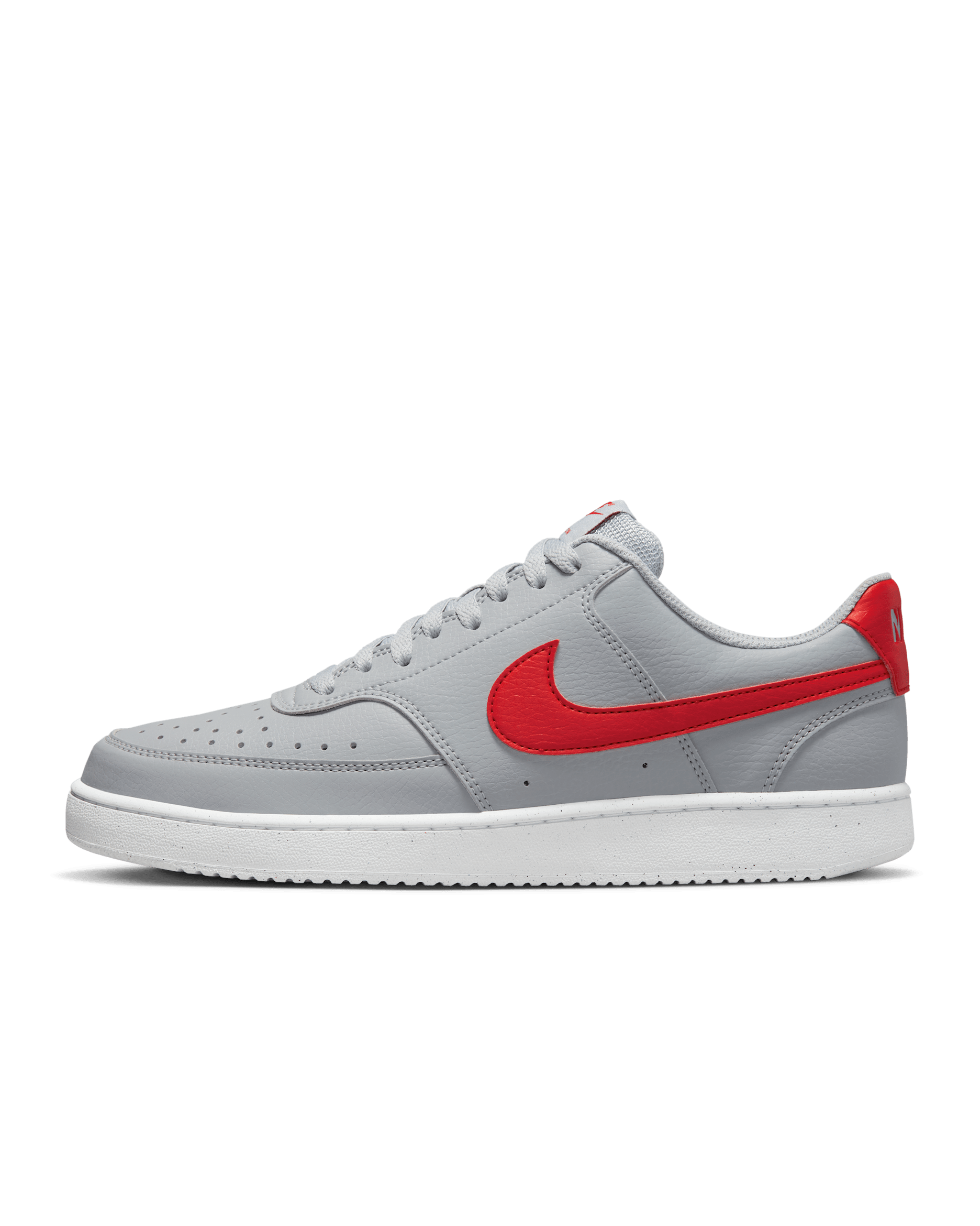 Nike Court Vision Low Next Nature Men's Shoes - Wolf Grey/White/University Red